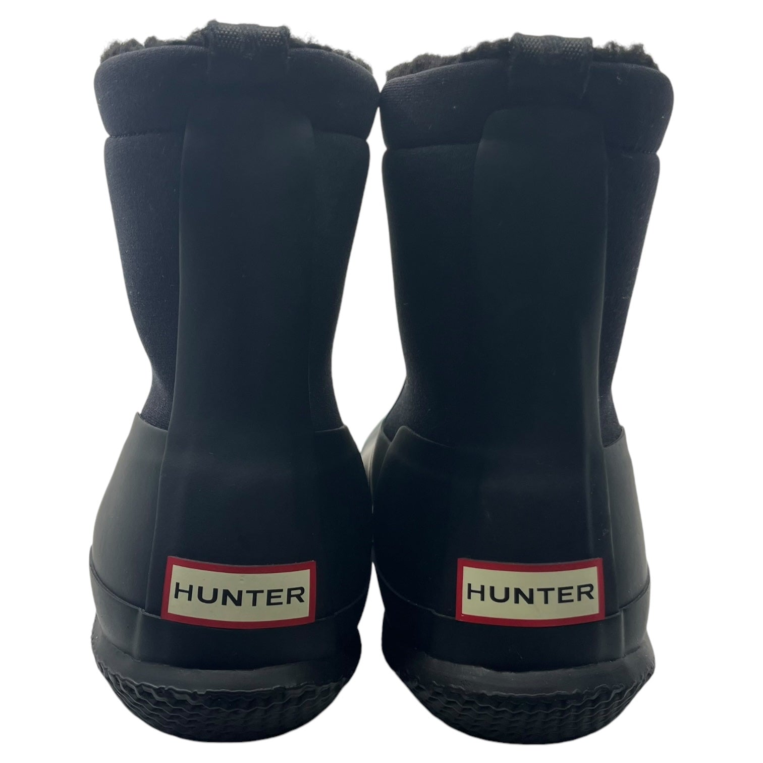 HUNTER(ハンター) Mens Original Insulated Roll Top Sherpa Boots オリジナル インシュレイティド シェルパ ブーツ ショートブーツ MFS9115NRE US10(28cm) ブラック ラバー