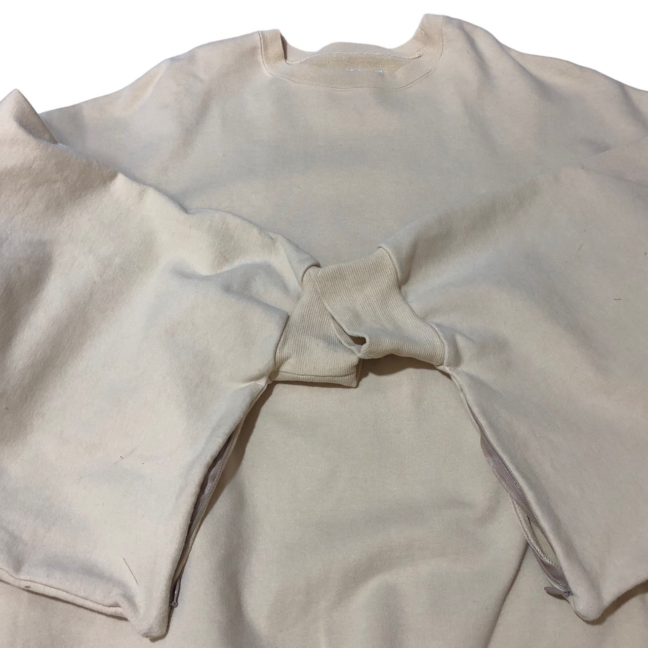 FUMITO GANRYU(フミトガンリュウ) KIMONO SLEEVE SWEAT SHIRT/キモノスリーブスウェットシャツ/着物 FU-2-CU03 SIZE 1(S~M) ベージュ