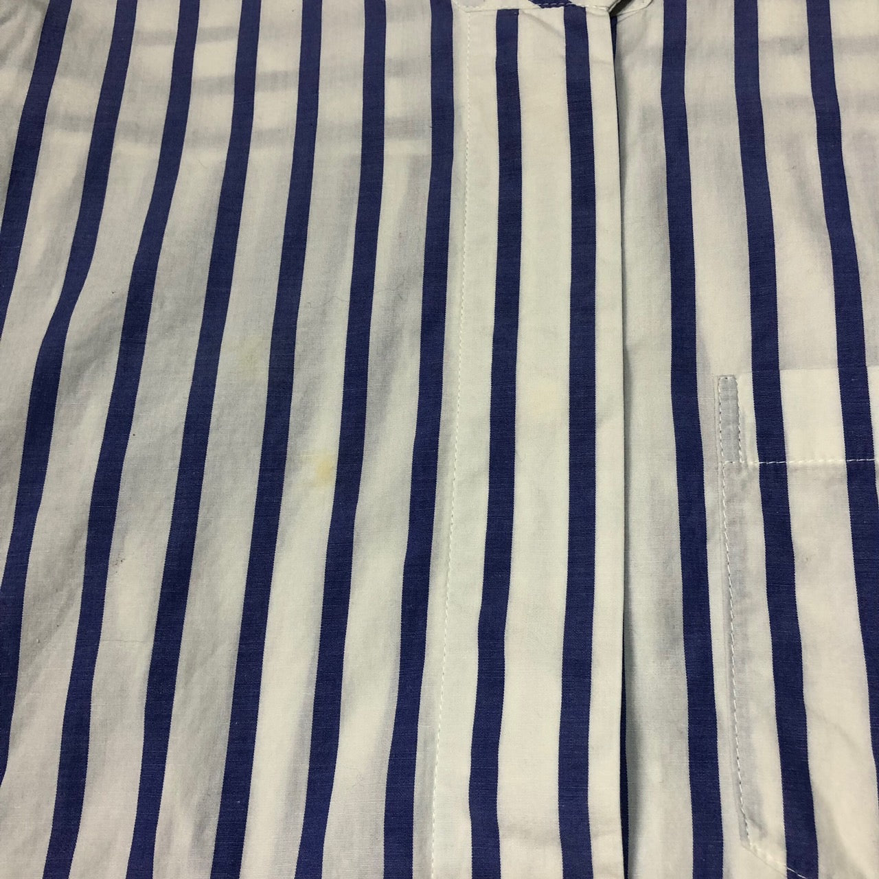 ISSEY MIYAKE(イッセイミヤケ) 80's筆タグスタンドカラーストライプシャツ JG12099 M ブルー×ホワイト