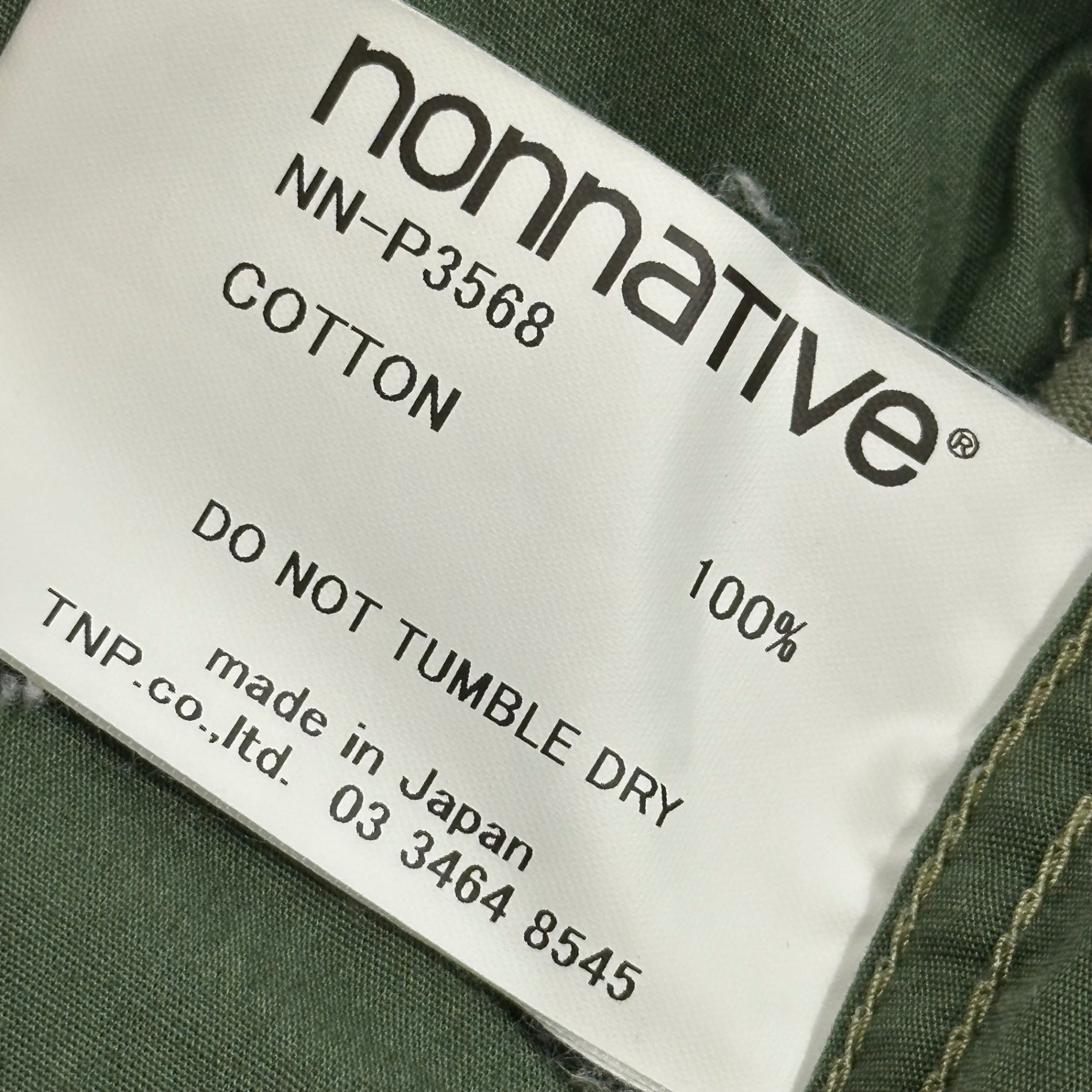 nonnative(ノンネイティブ) COMMANDER 6P TROUSERS RELAXED FIT COTTON RIPSTOP リップストップ ミリタリー カーゴパンツ NN-P3568 2 オリーブ