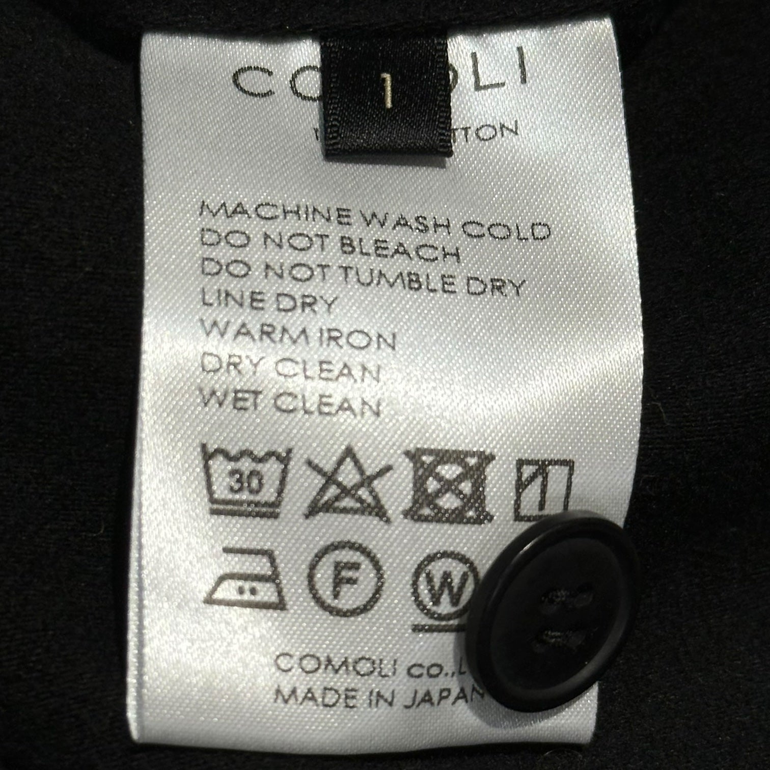 COMOLI(コモリ) 24AW Moleskin Knee-Tuck Pants モールスキン ニータック パンツ A03-03037 1(S) ブラック 稀少サイズ