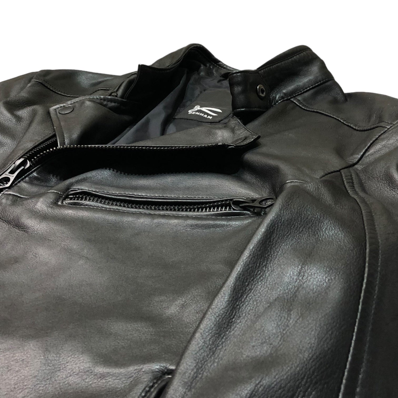 DENHAM(デンハム) レザー ダブル ライダース ジャケット 852.788.022 801 M ブラック