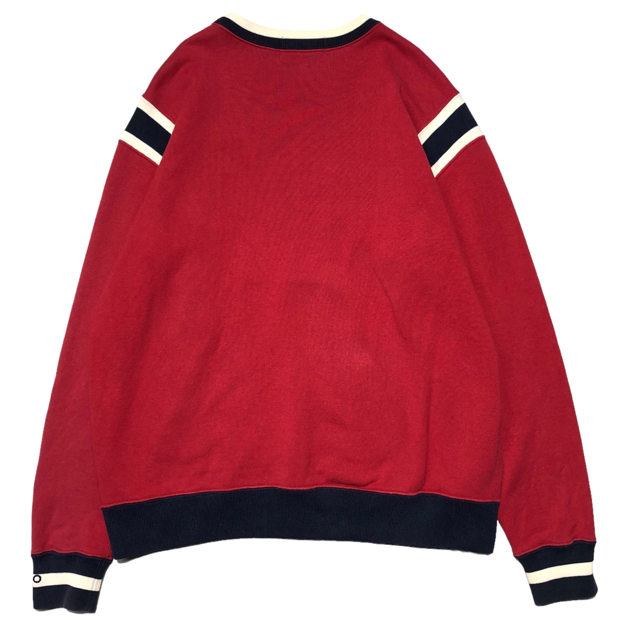 POLO RALPH LAUREN(ポロラルフローレン) 1992 STADIUM COLLECTION オリジナル ウイングフット スウェット M レッド ナイガイ製 90's 90年代 オリジナル ウィングフット