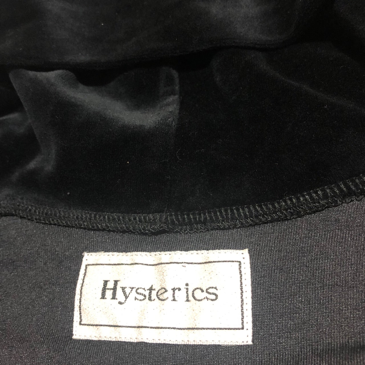 HYSTERIC GLAMOUR(ヒステリックグラマー) 00's ベロアライトストーンジップパーカー/雷ジップ/稲妻ジップ/ドクロ 3CF-0310 FREE ブラック 00s Y2K