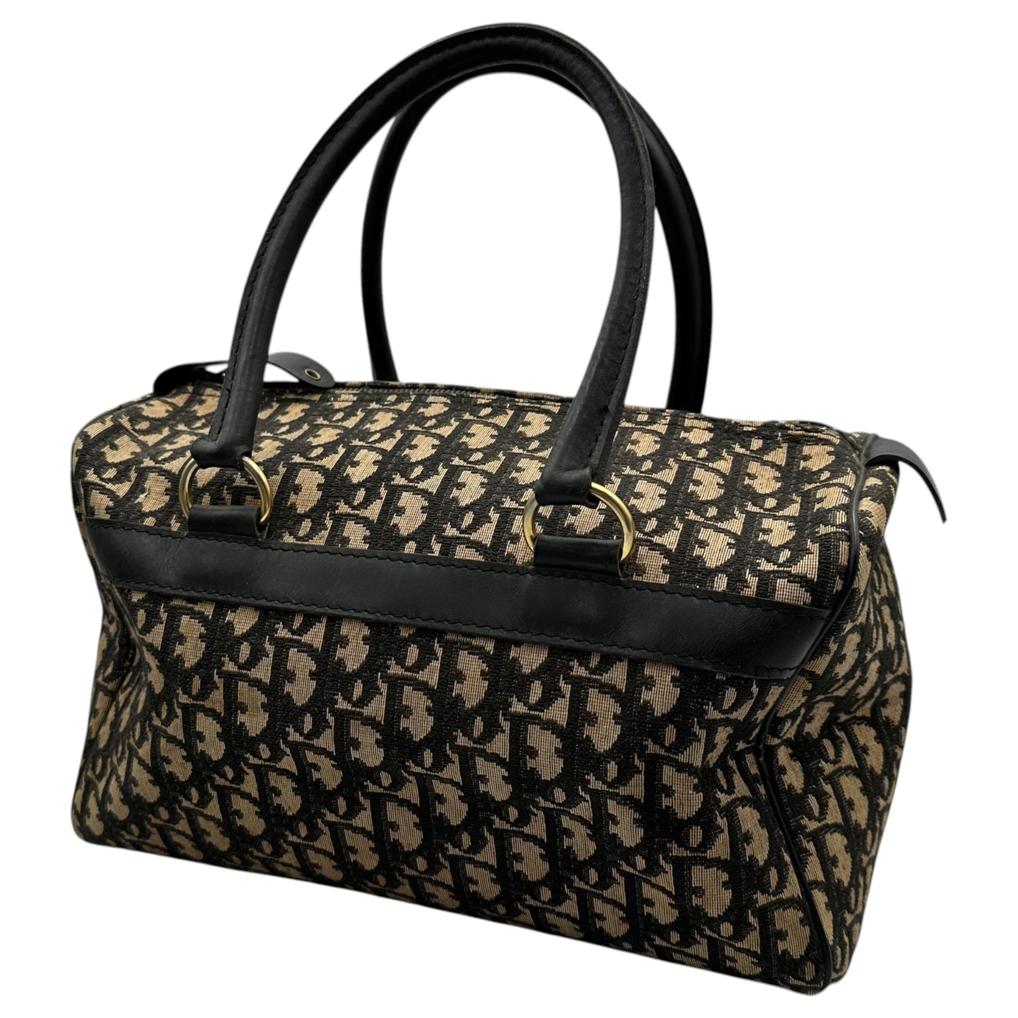 Christian Dior(クリスチャンディオール) 1970's Trotter Canvas Mini Boston Bag トロッター キャンバス ミニ ボストン バッグ ベージュ×ブラック 70年代~ ヴィンテージ