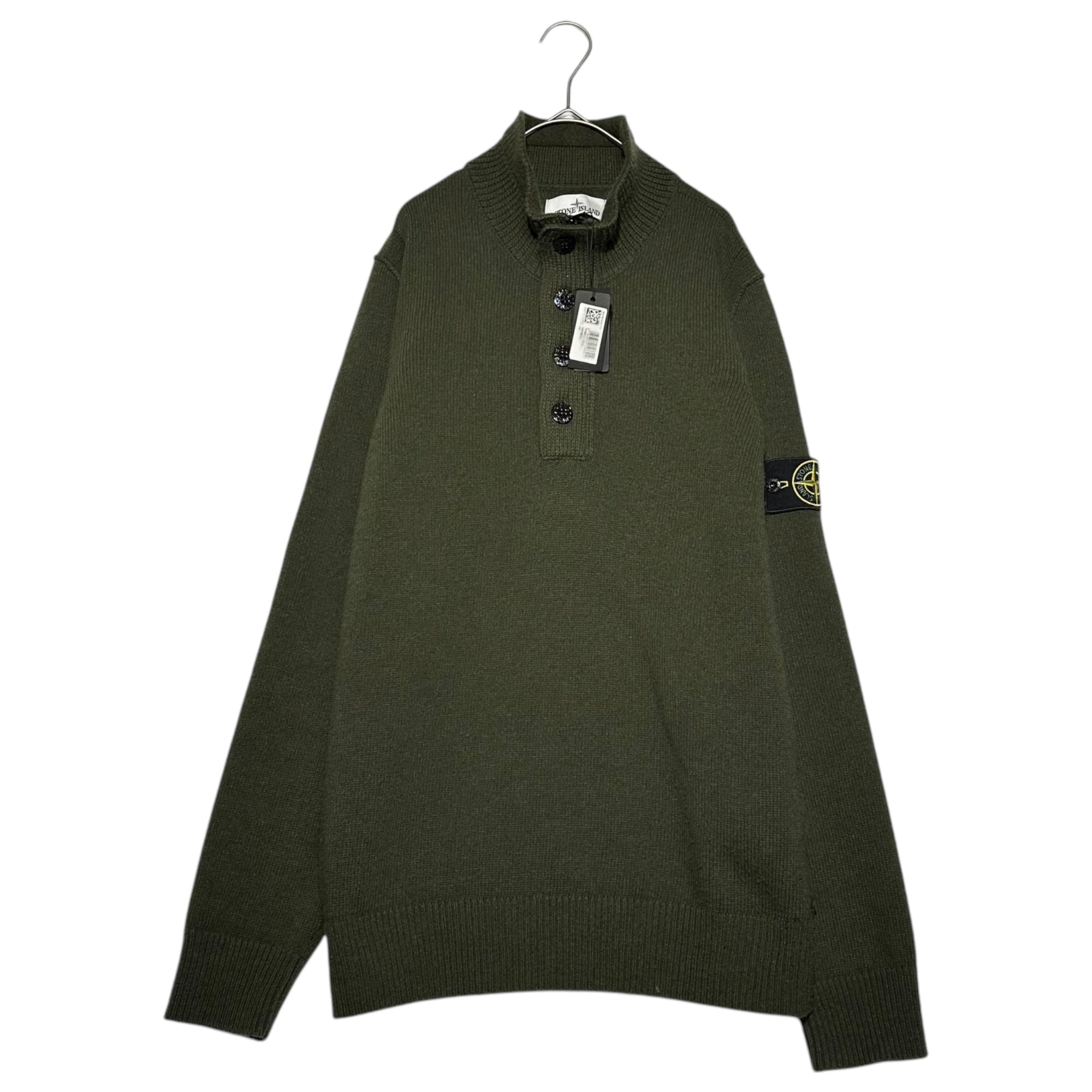 STONE ISLAND(ストーンアイランド) 23AW Half zip pullover knit ハーフ ジップ プルオーバー ニット 7915540A3 L オリーブ