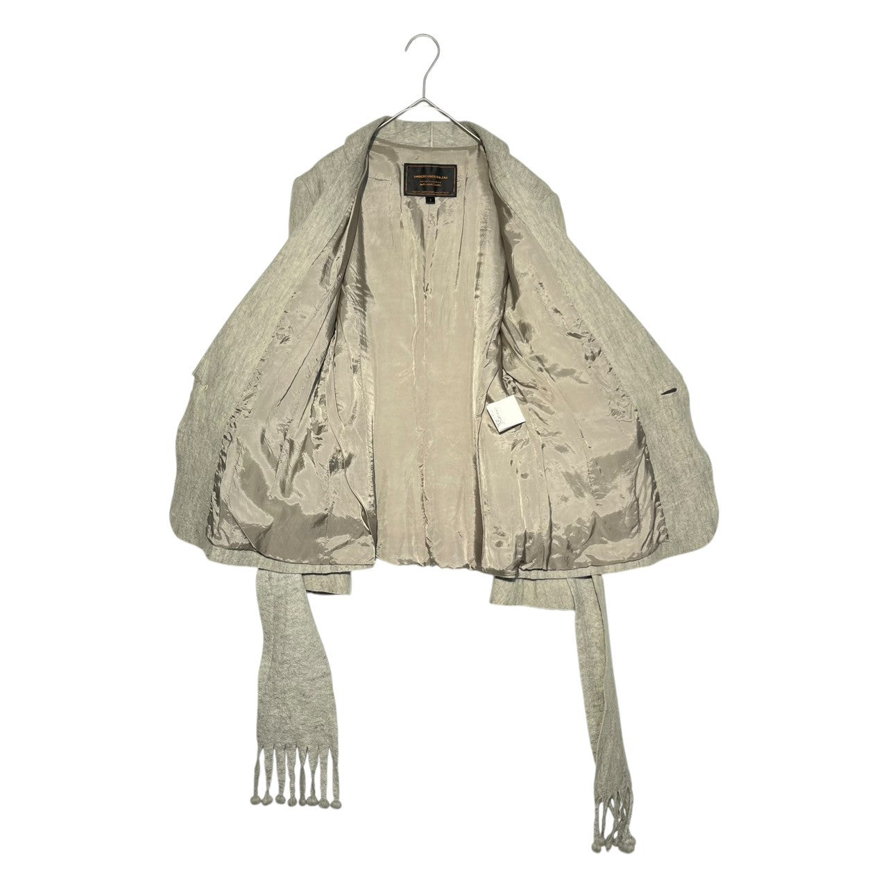 UNDERCOVER(アンダーカバー) 05AW ARTS&CRAFTS期 archive felt stole jacket アーカイブ フェルト ストール ジャケット 5A13-J13 3 グレー