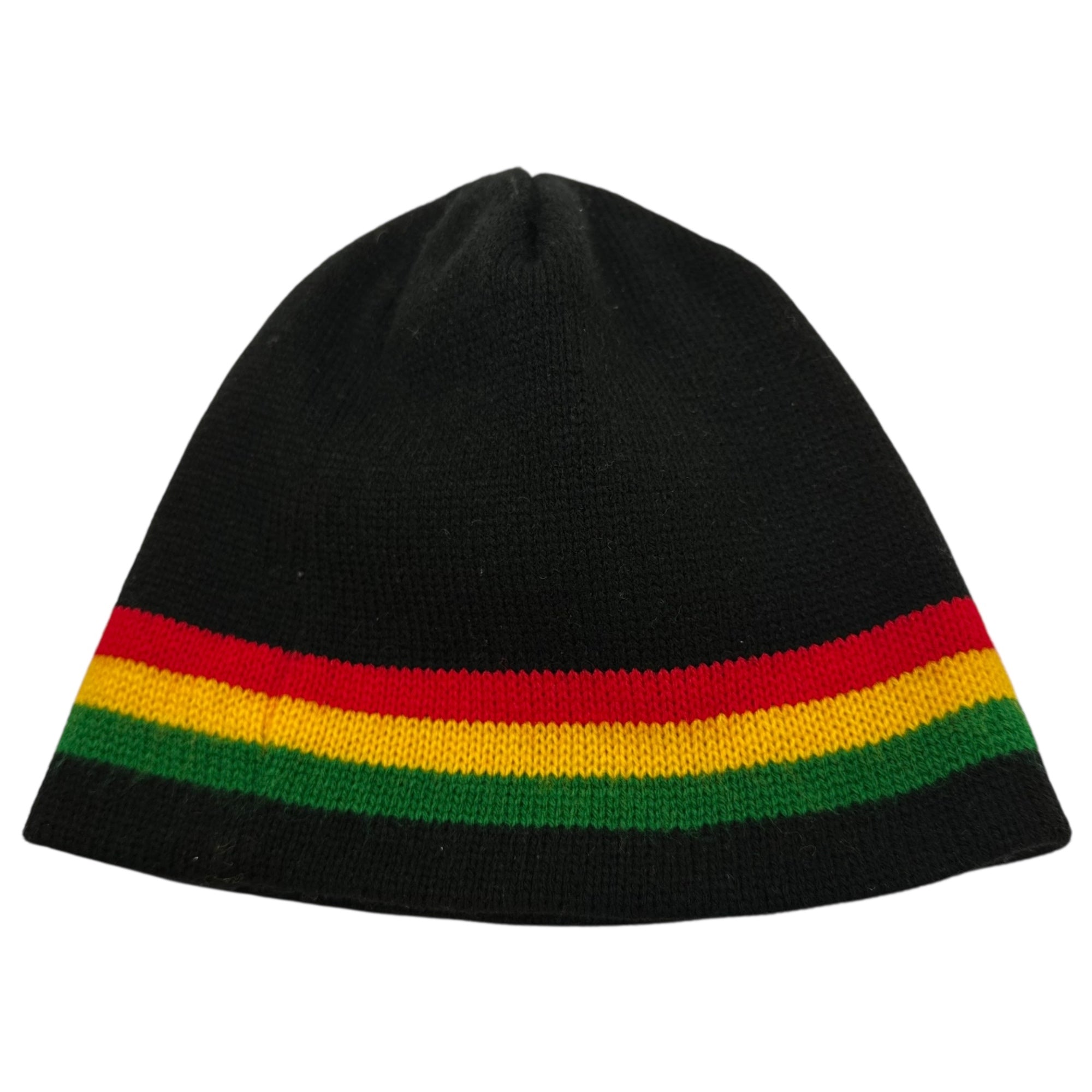 STUSSY(ステューシー) USA made Rasta Collar Beanie ラスタカラー ビーニー ニット帽 ブラック USA製