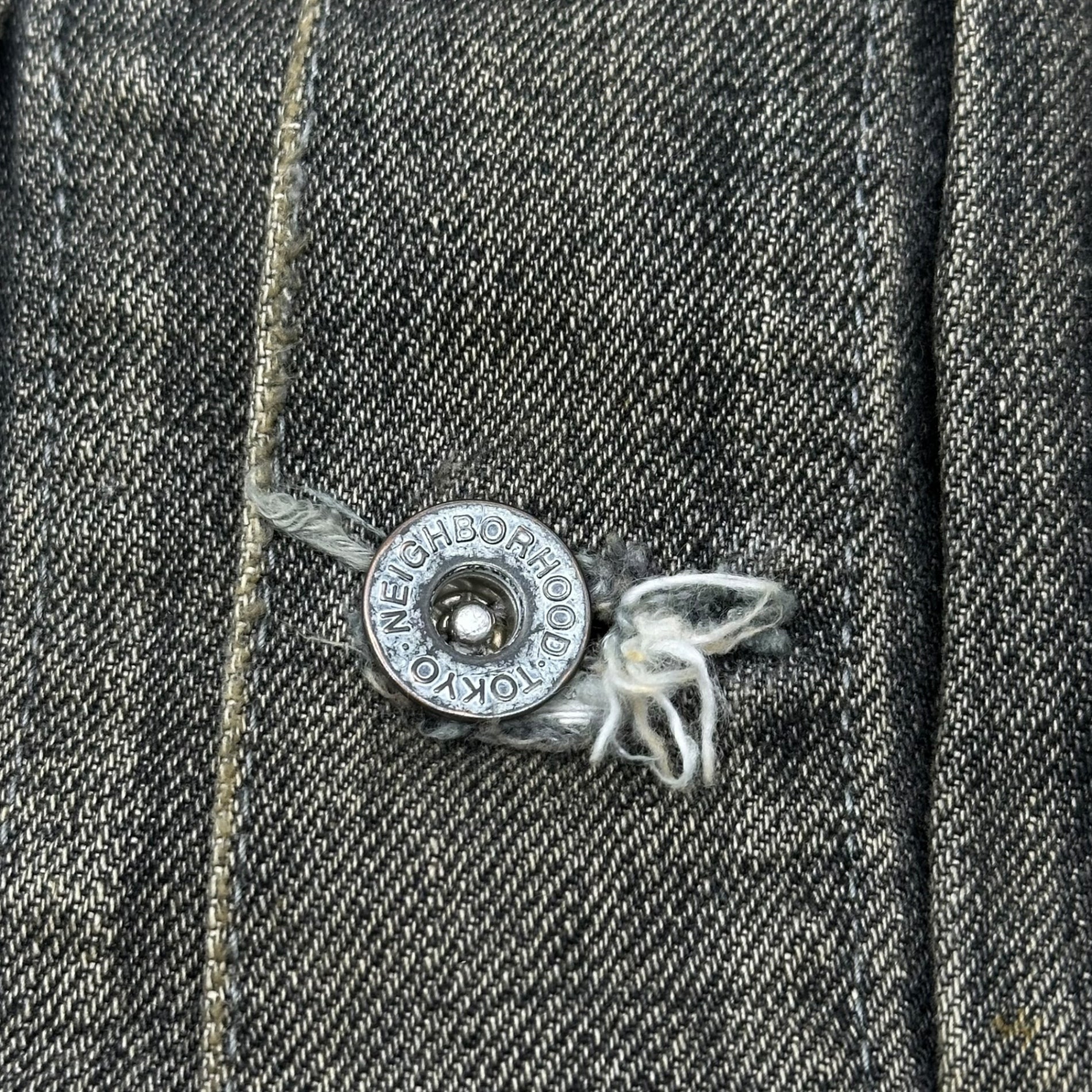 NEIGHBORHOOD(ネイバーフッド) 24AW SAVAGE DENIM TYPE-1 JACKET サベージ デニム タイプ1 ジャケット ダメージ加工 242XBNH-JKM01 L ブラック 完売商品