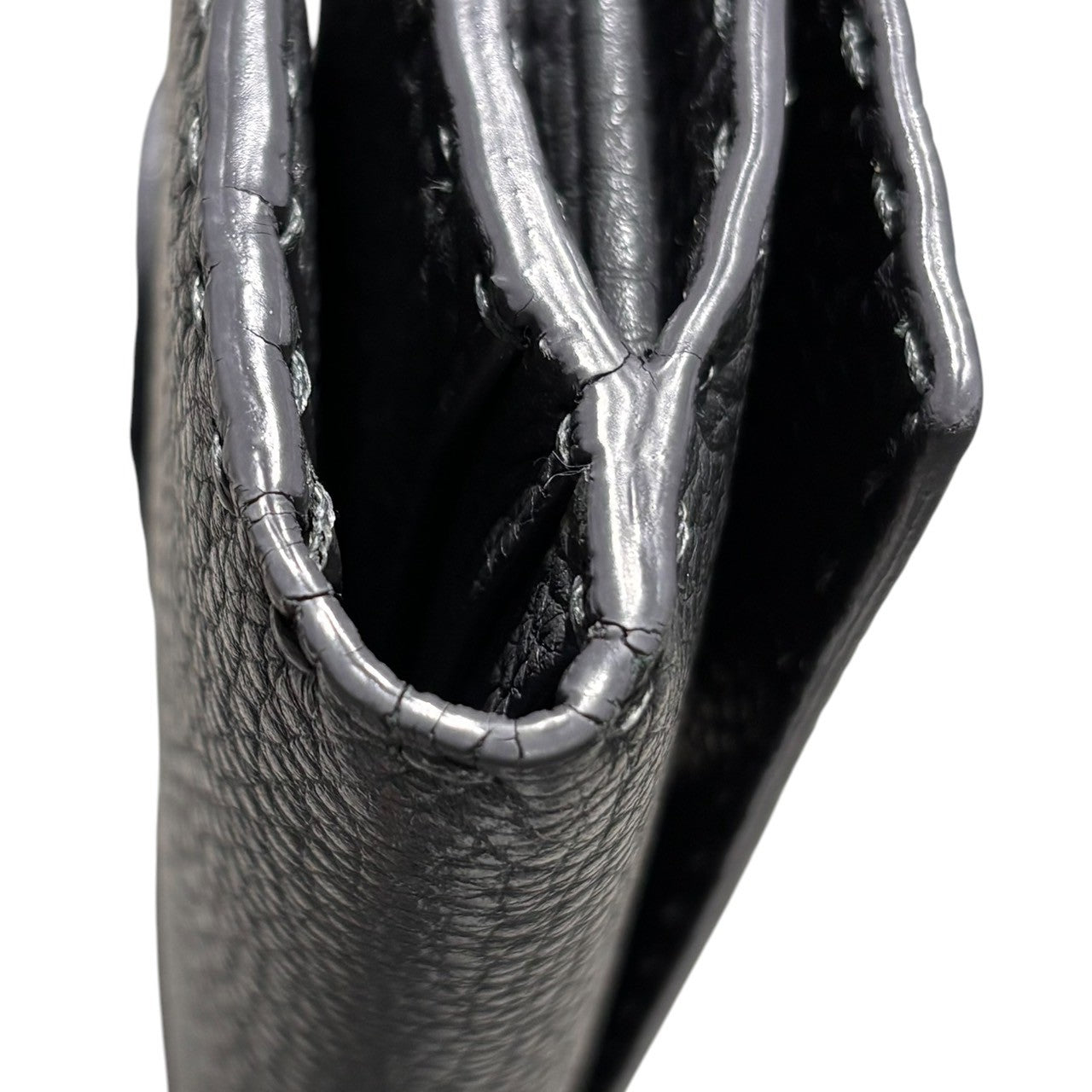 FENDI(フェンディ) PEEKABOO trifold long wallet ピーカブー 3つ折り 長財布 8M0308 グレー 箱付