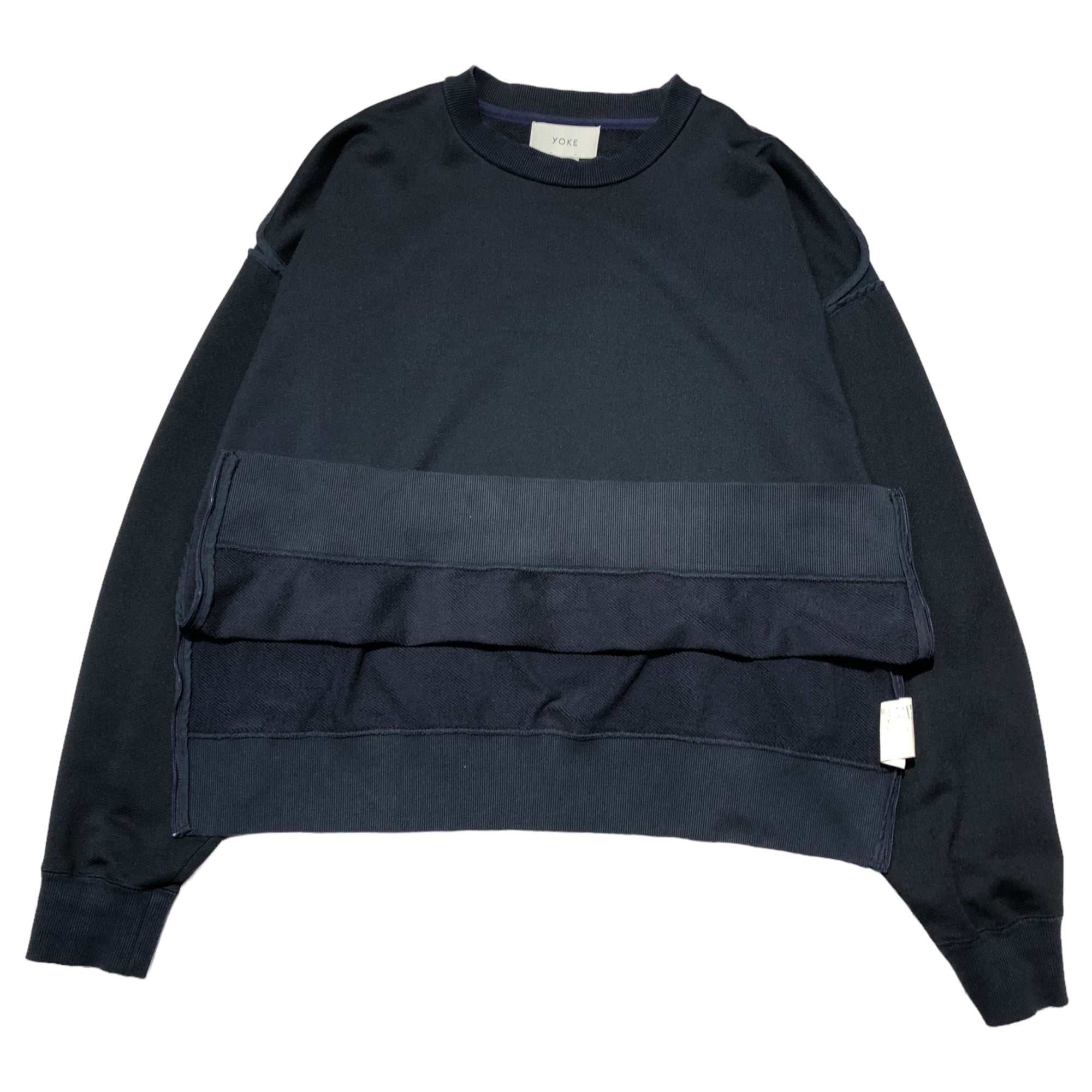YOKE(ヨーク) Oversized side zip sweatshirts オーバーサイズ サイドジップ スウェット YK19SS0028CS S ネイビー