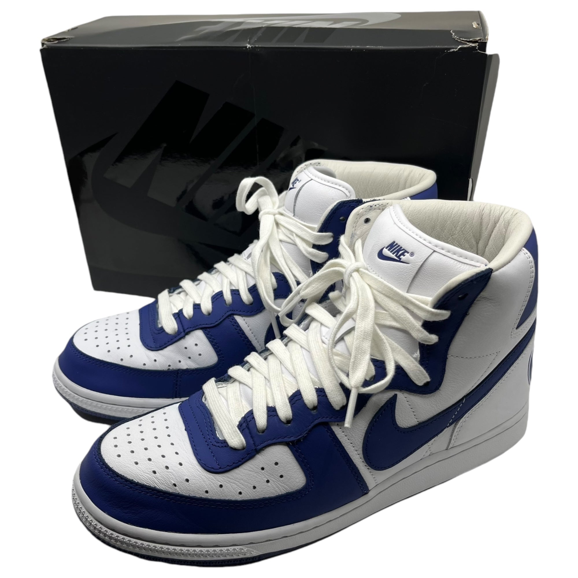 NIKE×COMME des GARCONS HOMME PLUS(ナイキ×コムデギャルソンオムプリュス) TERMINATOR HIGH SP ターミネーター ハイ FD4159-100 28cm ホワイト×ブルー ハイカット スニーカー コラボ