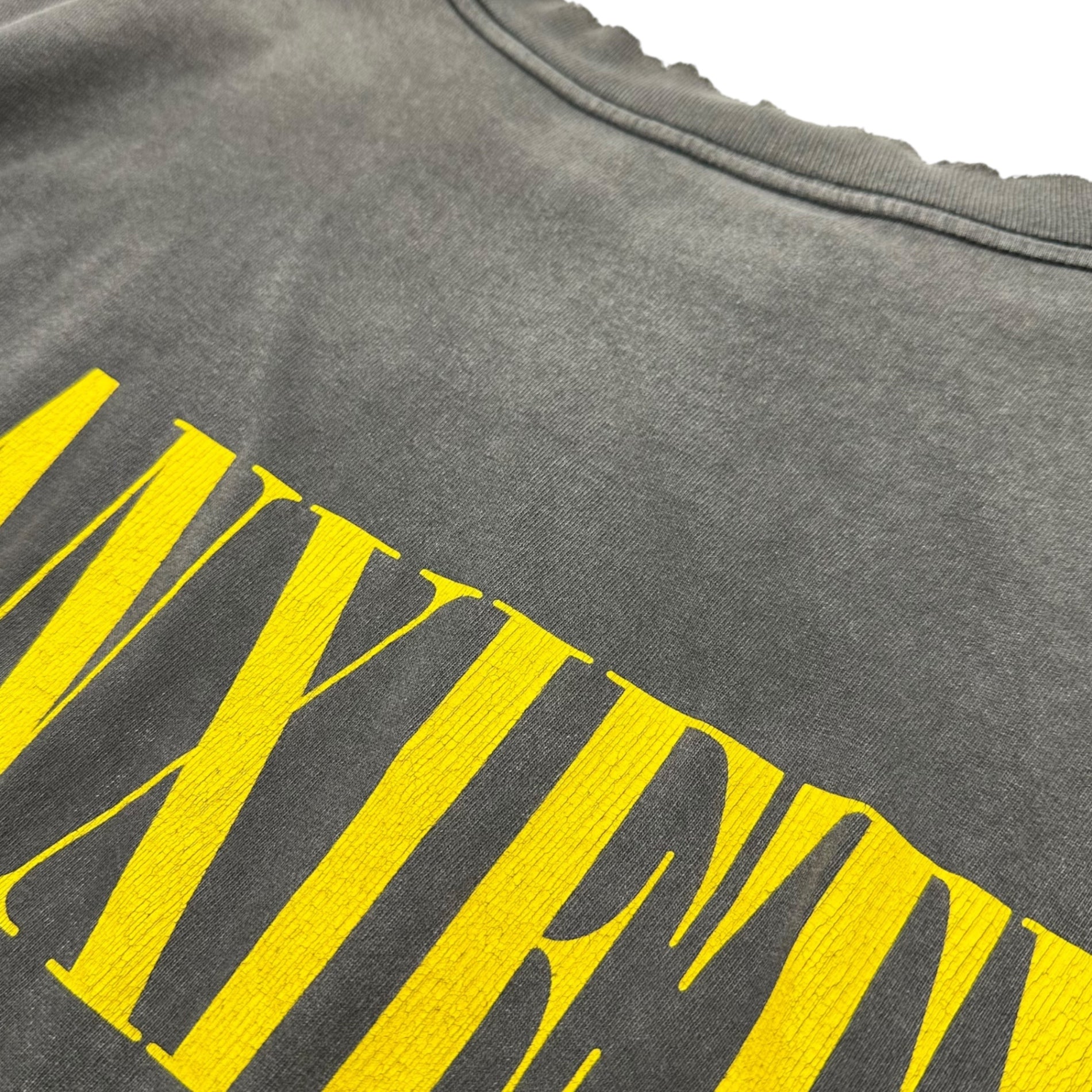 SAINT MICHAEL(セントマイケル) 22AW ×河村康輔 KMR LS TEE - $ BLACK ヴィンテージ 加工 ドル プリント 長袖 Tシャツ SM-A22-0000-083 XL ブラック ロンT カットソー