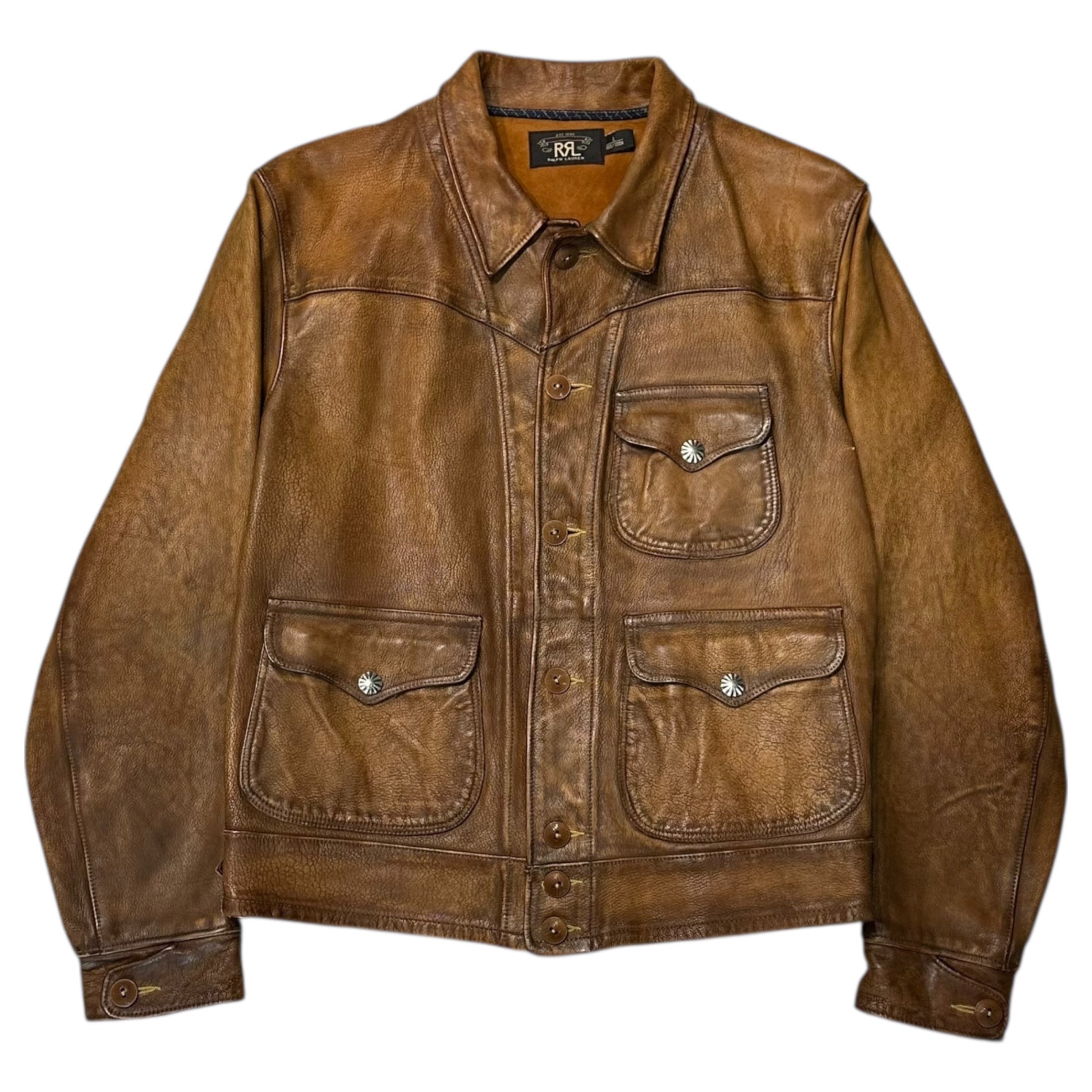 RRL(ダブルアールエル) GRIGGS LEATHER JACKET -GOAT HIDE グリッグス