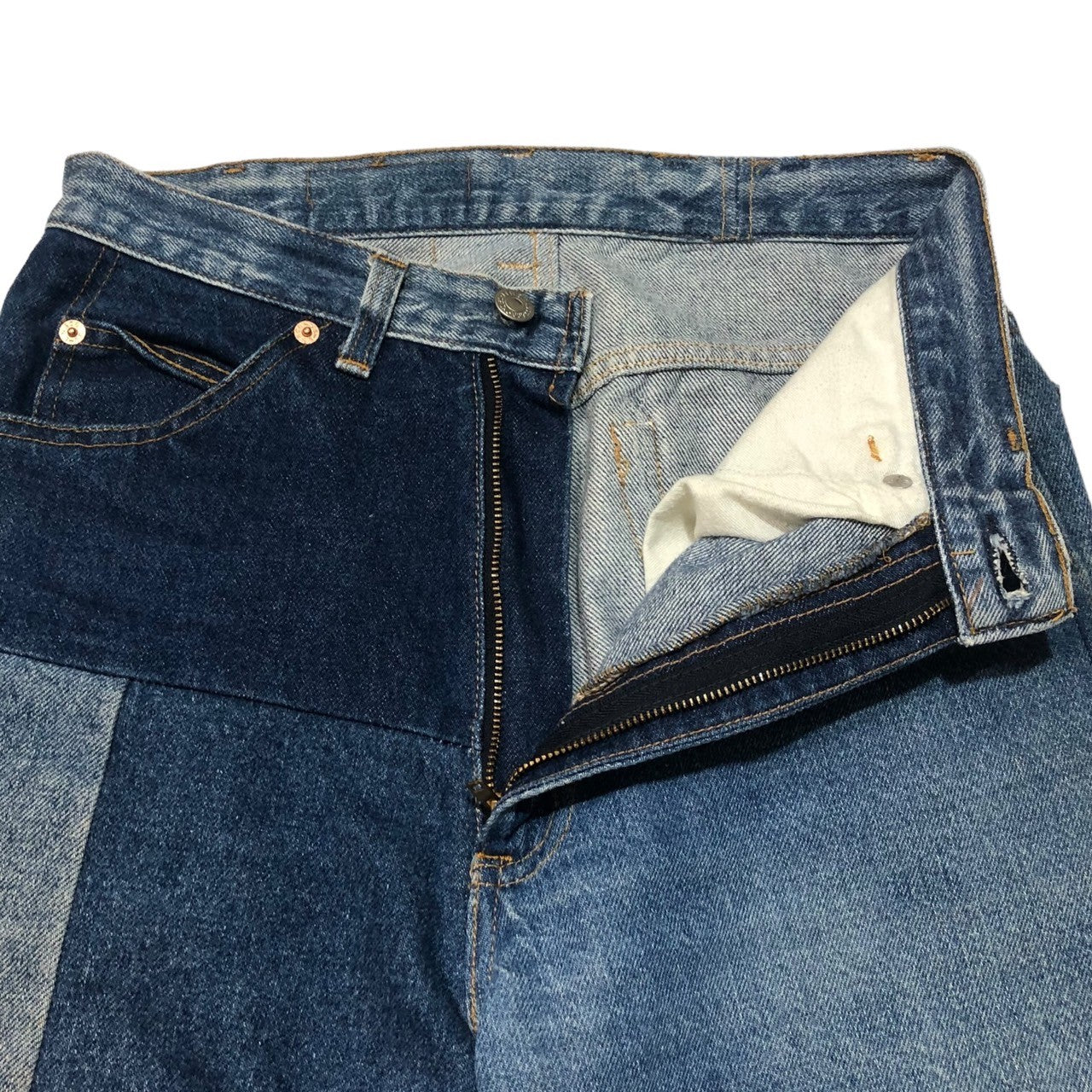 Levi's(リーバイス) 80’s 505 Reconstructed vintage denim pants 再構築 デニム パンツ ジーンズ W27 インディゴ 80年代 501 42 TALON 524