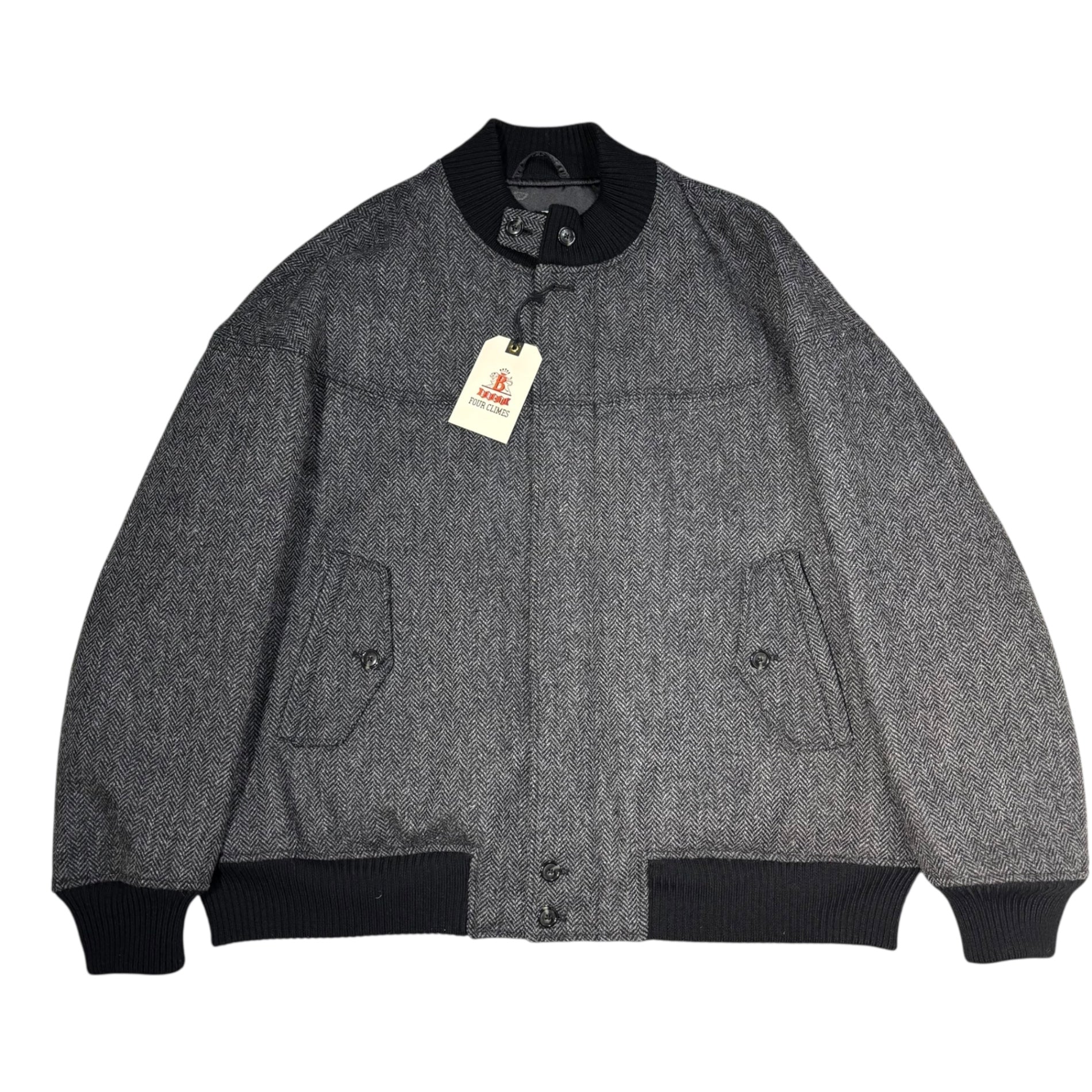 BARACUTA FOUR CLIMES(バラクータ フォークライム) 24AW HERRINGBONE DERBY FC JK ヘリンボーン ウール ダービー ジャケット BRCPS1001 L グレー 参考定価145,000円+税 ENGINEERED GARMENTSデザイナー・鈴木大器氏デザイン
