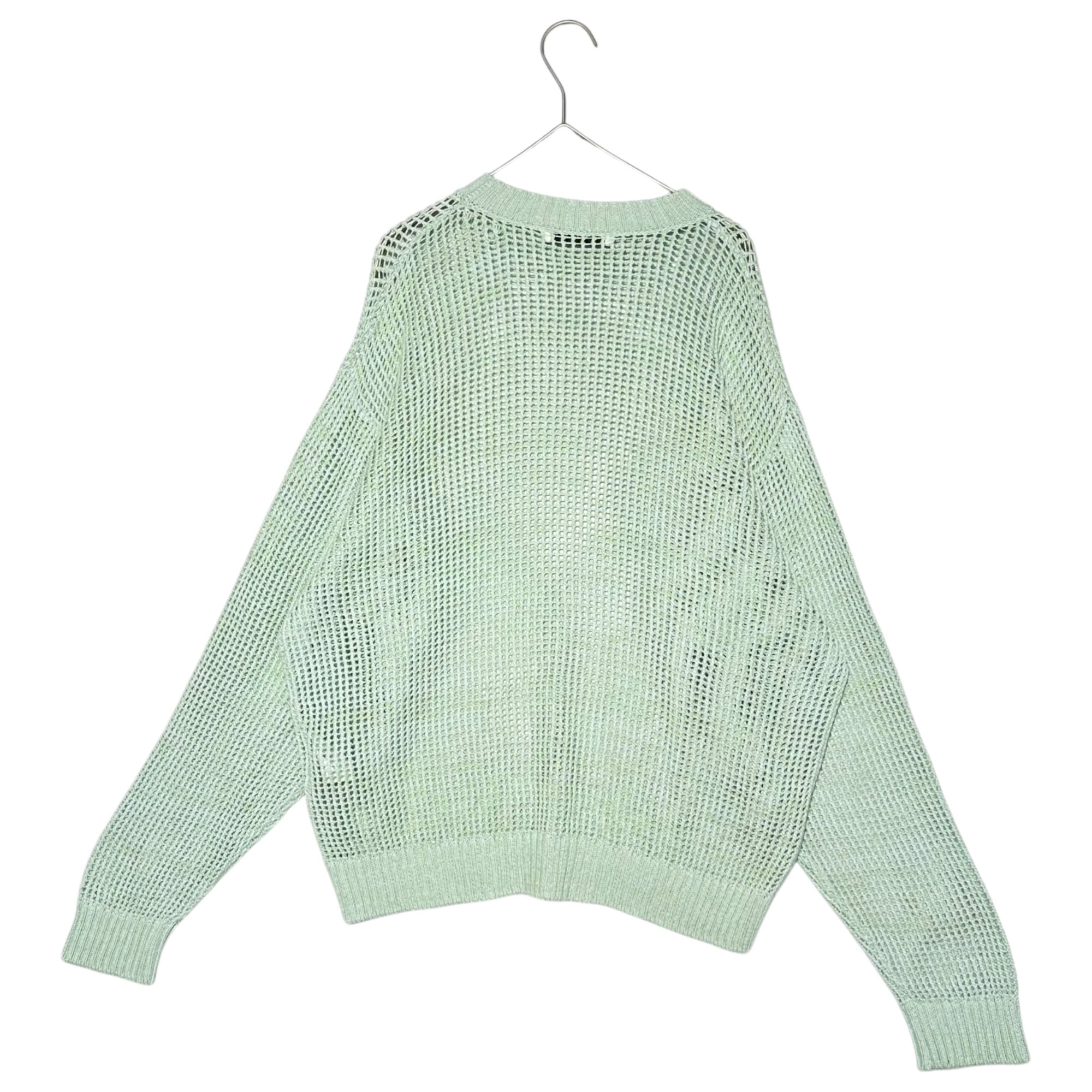 Jieda(ジエダ) 23SS MESH OVERSIZED CREW メッシュ オーバーサイズ クルーネック ニット Jie-23S-KN02 1 グリーン
