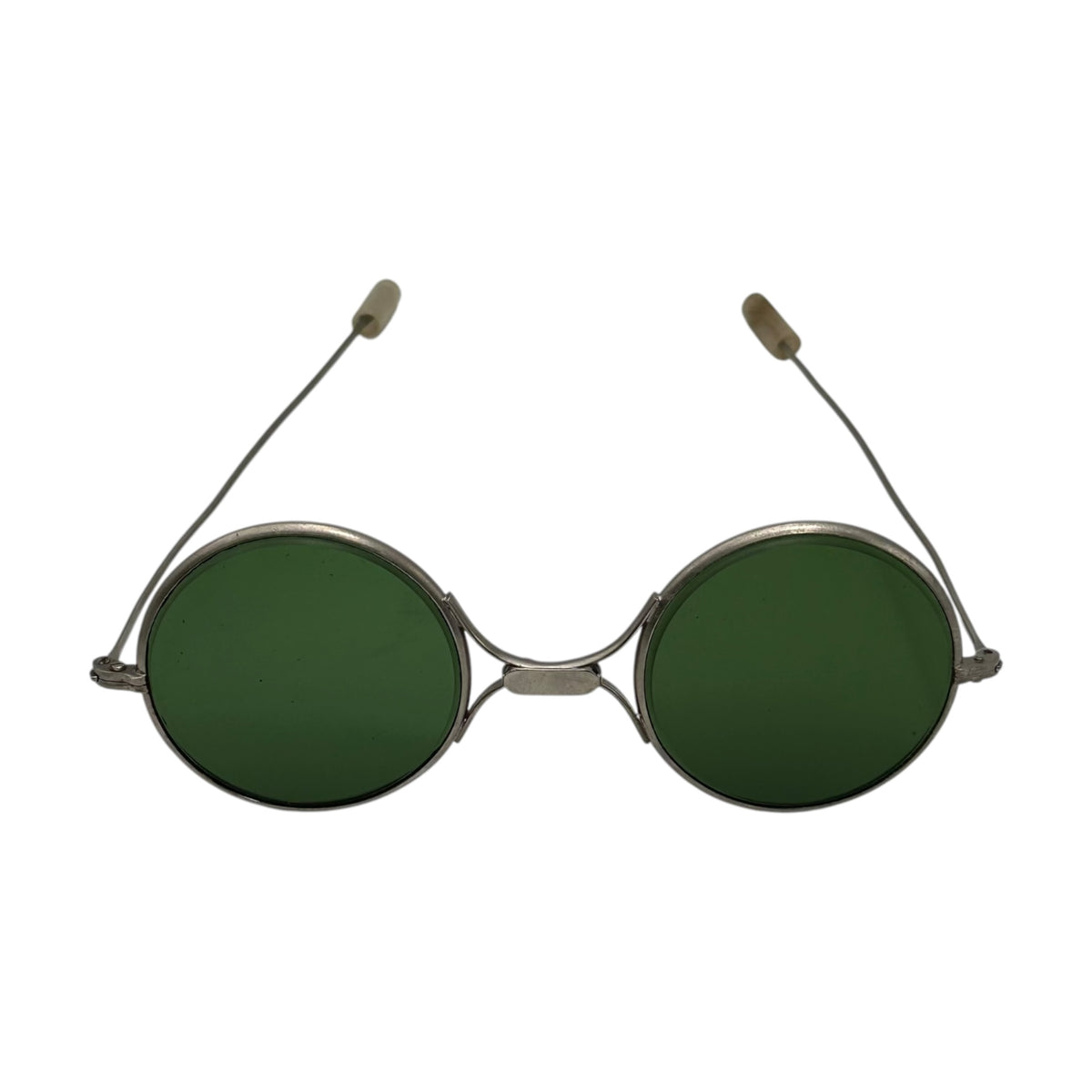 antique(アンティーク) 1920~'s X-Bridge Metal Frame Sunglasses エックスブリッジ メタル フレーム サングラス シルバー マイナスネジ使用