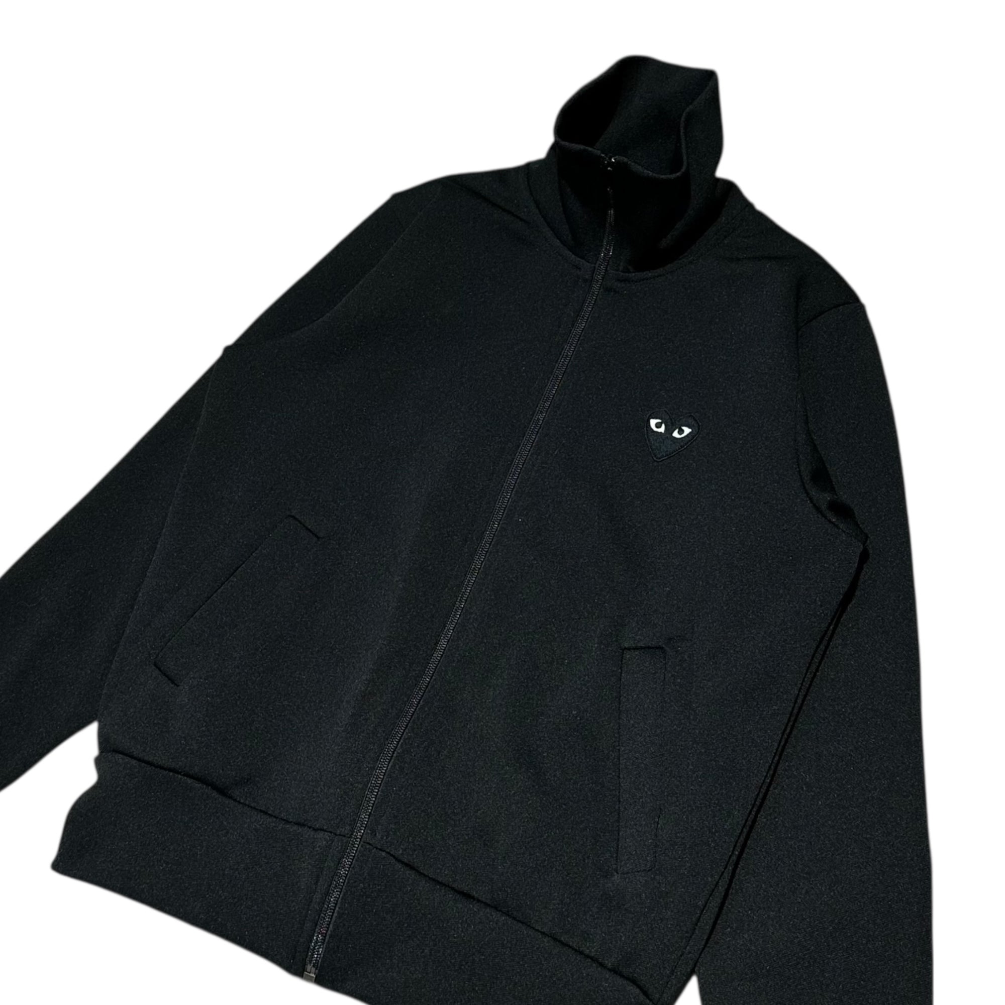 PLAY COMME des GARCONS(プレイコムデギャルソン) Heart Logo Patch Truck Jacket ハート ロゴ ワッペン トラック ジャケット AZ-T255 M ブラック AD2019/6