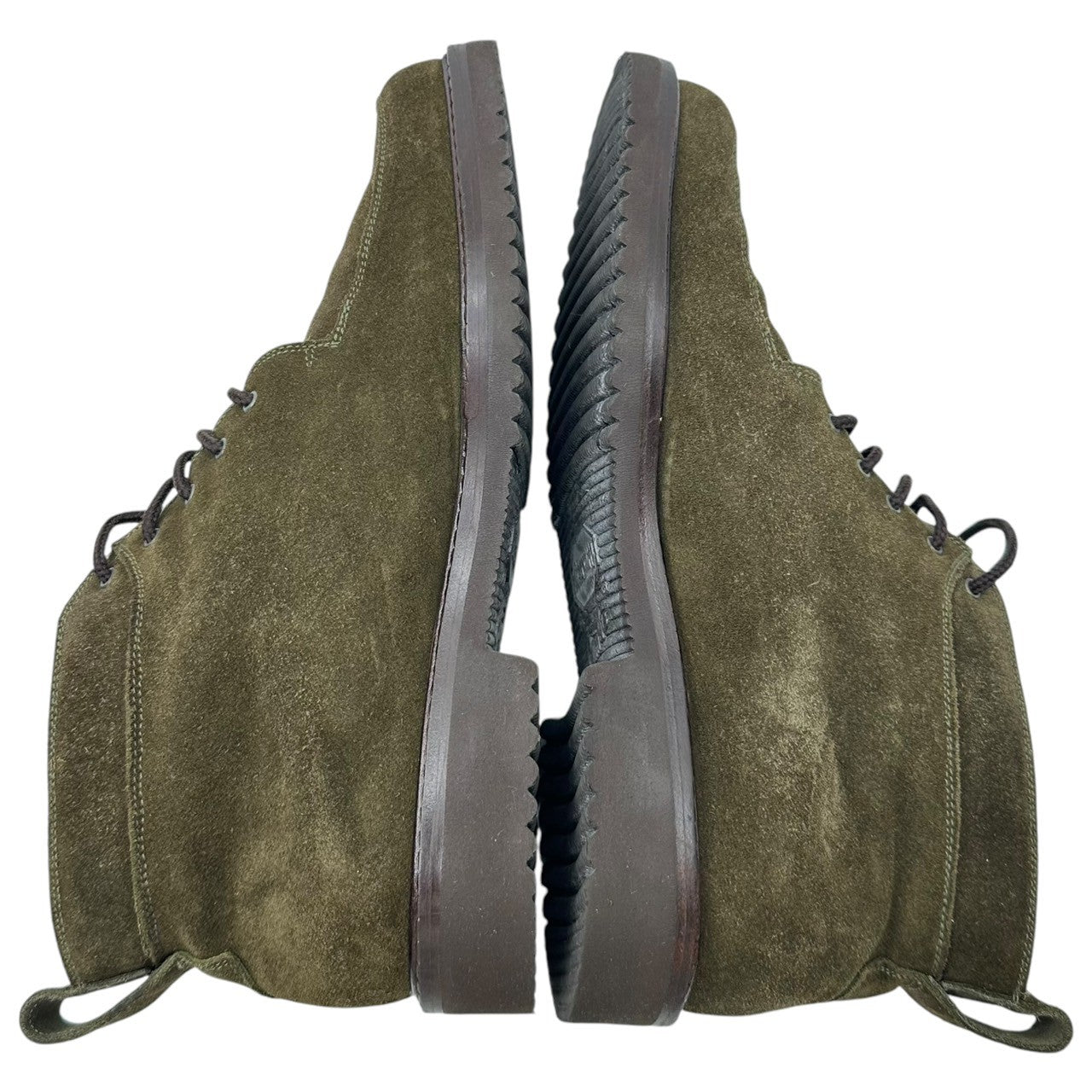 Salvatore Ferragamo(サルヴァトーレフェラガモ) SPORTS Suede leather chucker boots スウェード レザー チャッカー ブーツ 0372 7(24cm程度) ブラウン レザー シューズ