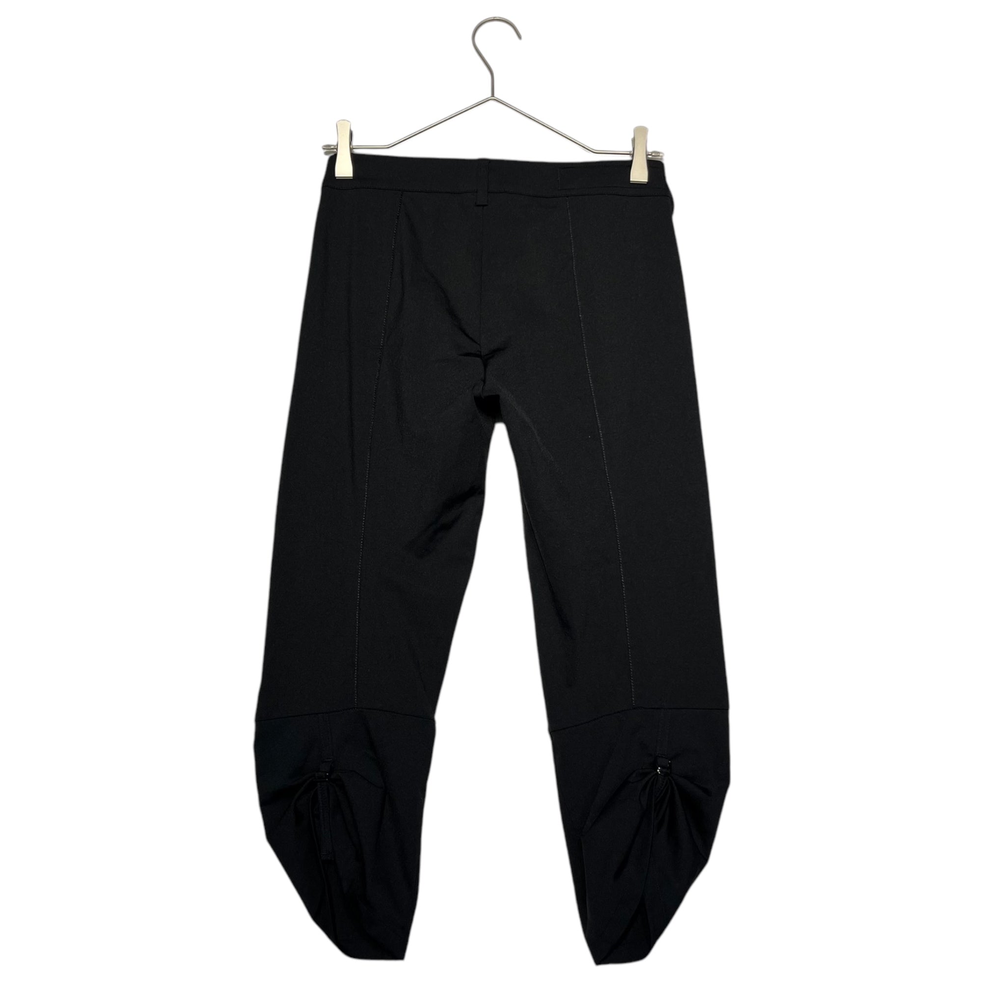 MARITHE FRANCOIS GIRBAUD(マリテフランソワジルボー) 00's 3/4 length nylon poly gimmick pants 7分丈 ナイロン ポリ ギミック パンツ F6-2608 3S ブラック Y2K