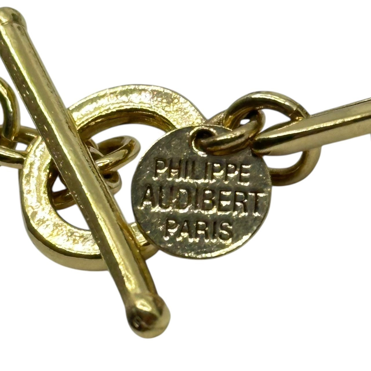 PHILIPPE AUDIBERT(フィリップオーディベール) Gold-colored design chain bracelet ゴールドカラー デザイン チェーン ブレスレット ゴールド