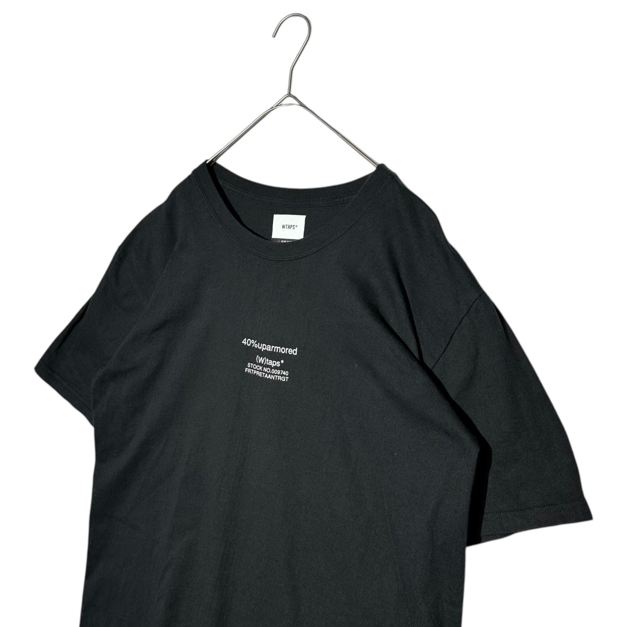 WTAPS(ダブルタップス) 40PCT UPARMORED/SS/COTTON 40パーセント アップアーマード 半袖 コットン Tシャツ 02 ブラック