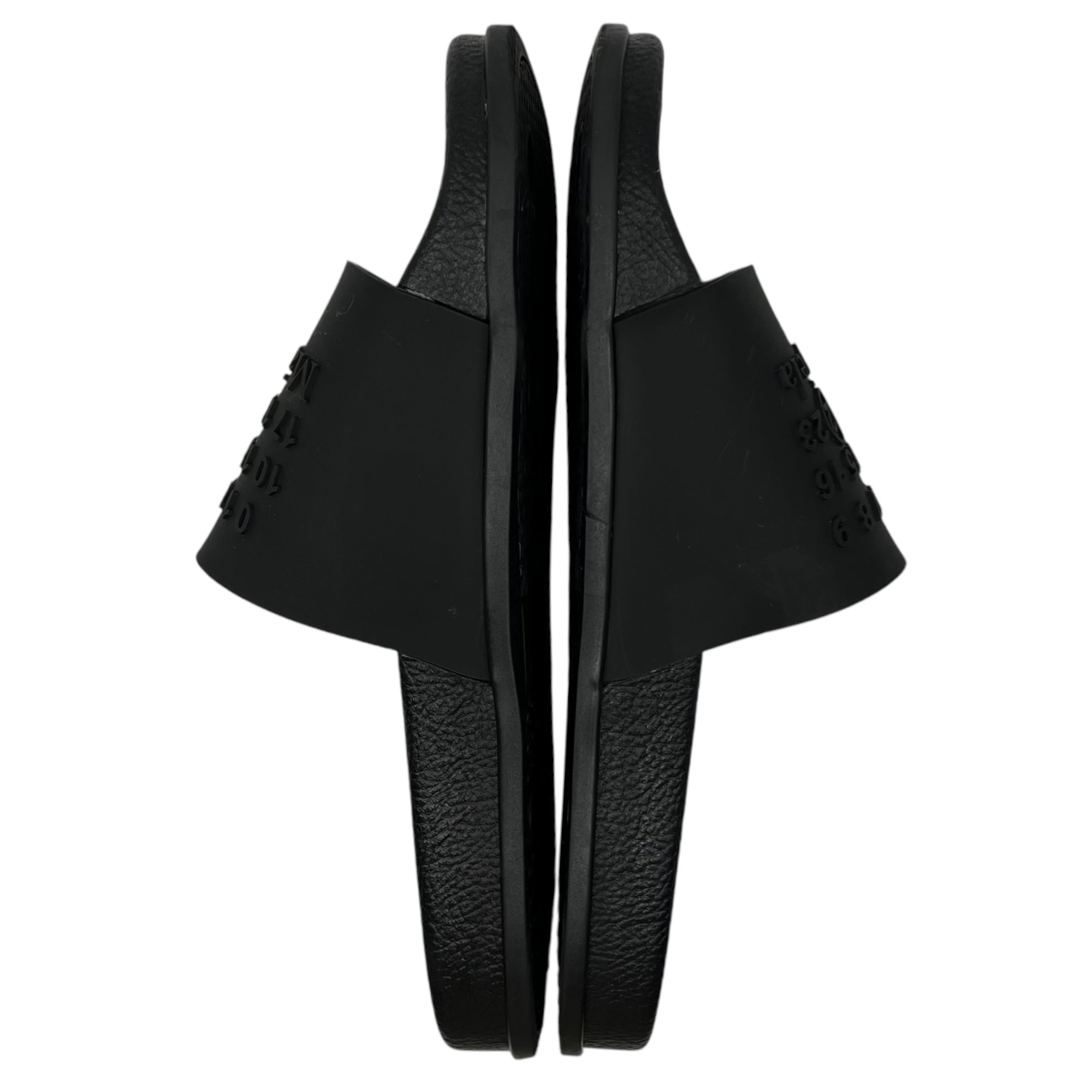 MAISON MARGIELA(メゾンマルジェラ) 20SS Calendar logo slide sandals カレンダーロゴ スライド サンダル S57WX0024 40(25.5~26cm程度) ブラック シャワー ラバー レザー