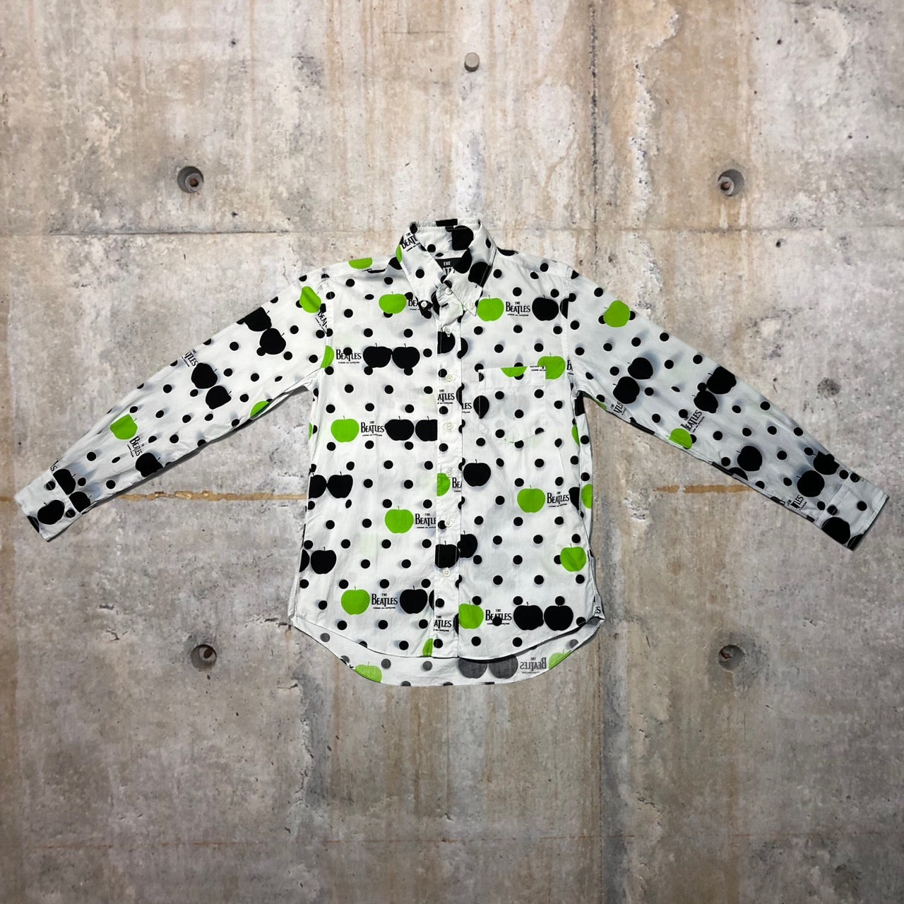 THE BEATLES COMME des GARCONS(ザビートルズコムデギャルソン) 09SSアップルドットシャツ VD-B003 S ホワイト AD2009