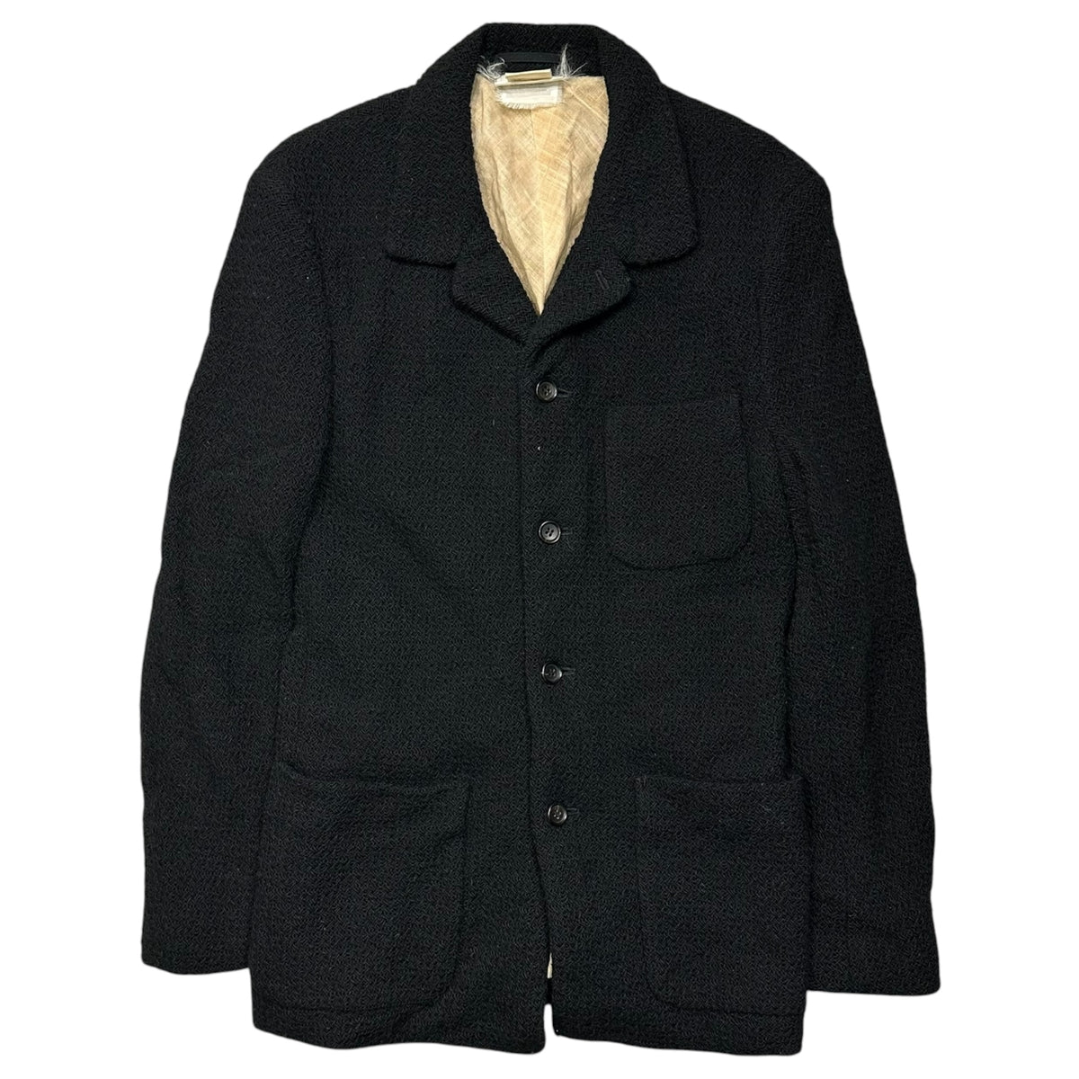 COMME des GARCONS HOMME PLUS(コムデギャルソンオムプリュス) 1997AW Braided Knit Jacket 編み込み ニット ジャケット XJ-01032S S ブラック AD1997 90s アーカイブ