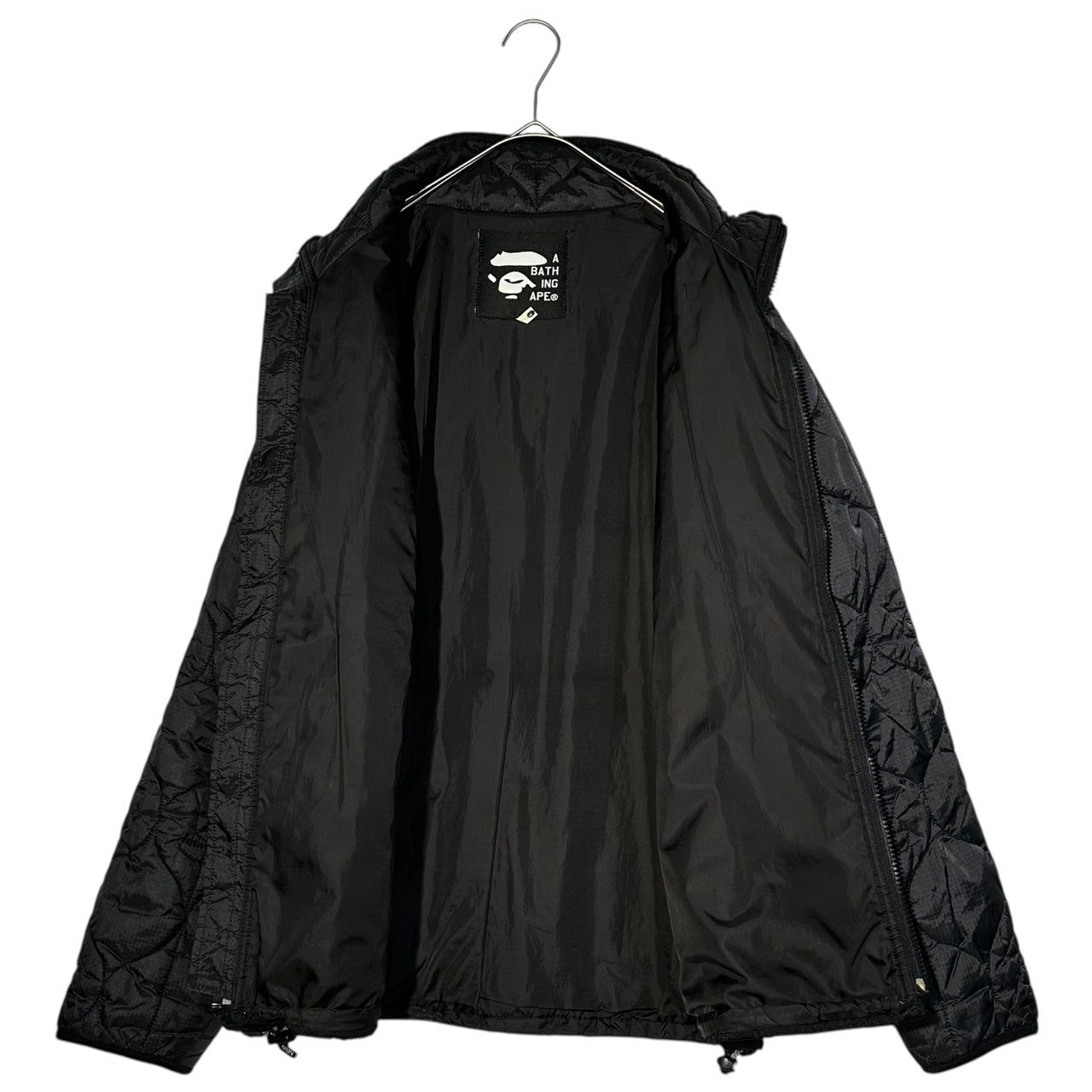 A BATHING APE(アベイシングエイプ) 00's Monkey Face Quilted Down Jacket モンキー フェイス キルティング ダウン ジャケット M ブラック