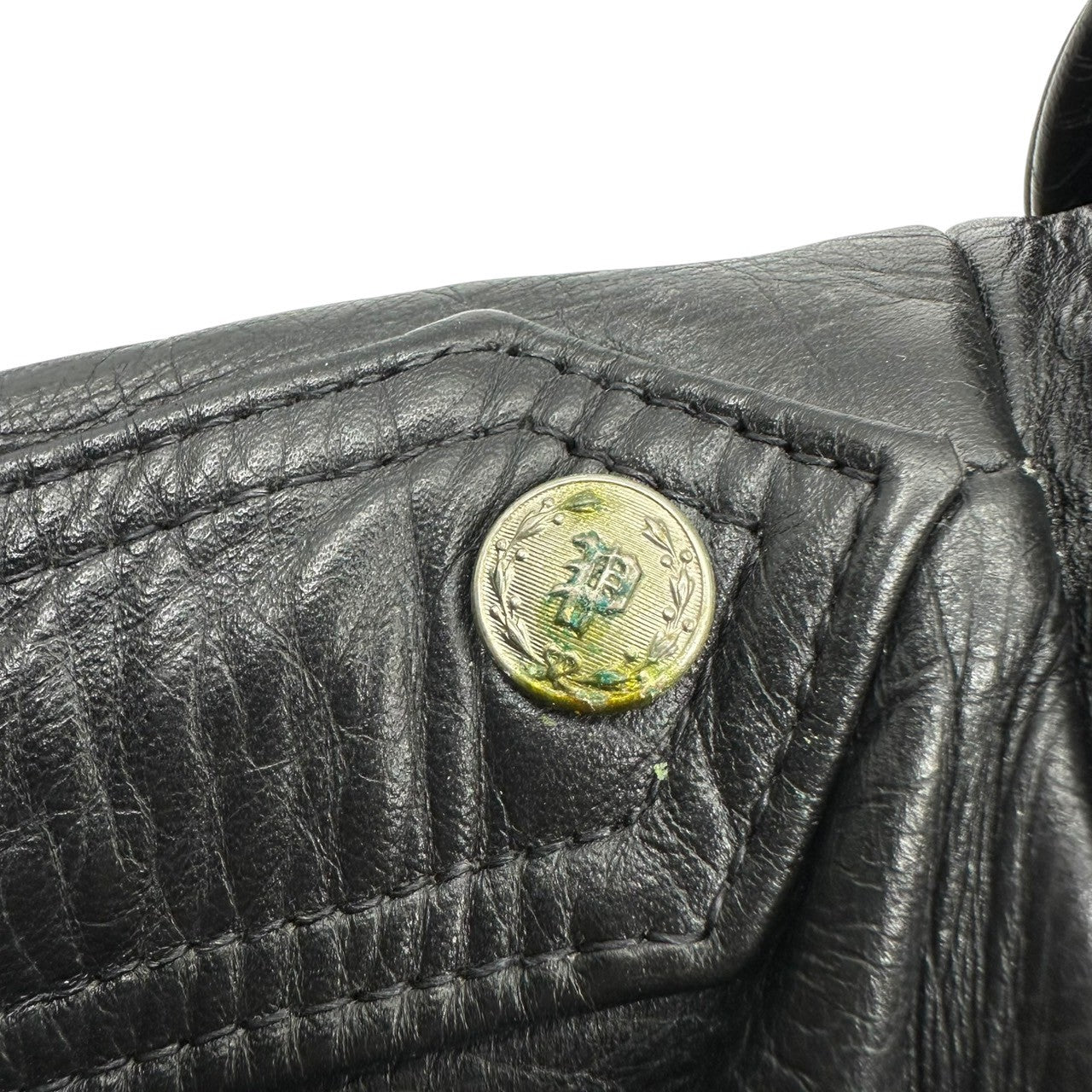 VINTAGE(ヴィンテージ) 70~80's Vintage Police Man Leather Jacket 70~80年代 ヴィンテージ ポリスマン レザー ジャケット ブラック IDEALジップ POLICEボタン ライナー欠品 ショート丈