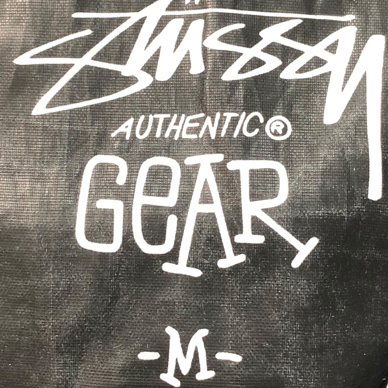 STUSSY(ステューシー) 00's "THERMOLITE"reversible logo jacket 筆記体 ロゴ 総柄 中綿 リバーシブル ジャケット SIZE M ブラック×ブラック Y2K THERMOLITE 使用