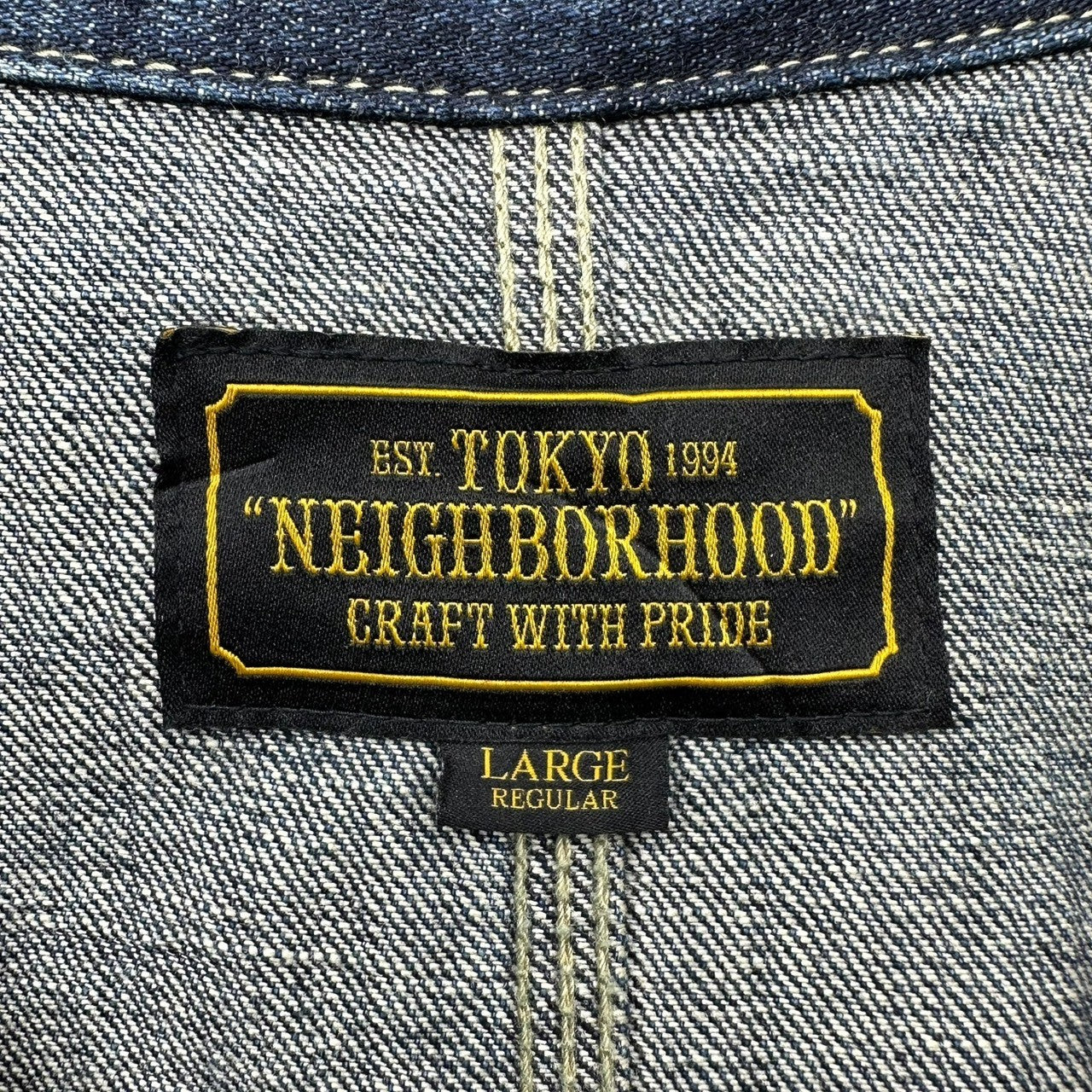 NEIGHBORHOOD(ネイバーフッド) 20SS Savage.S.C.C. Painted coverall サベージ. S.C.C. ペンキ加工 カバーオール デニム ジャケット 201XBNH-JKM04 L インディゴ 参考定価50,600円(税込)