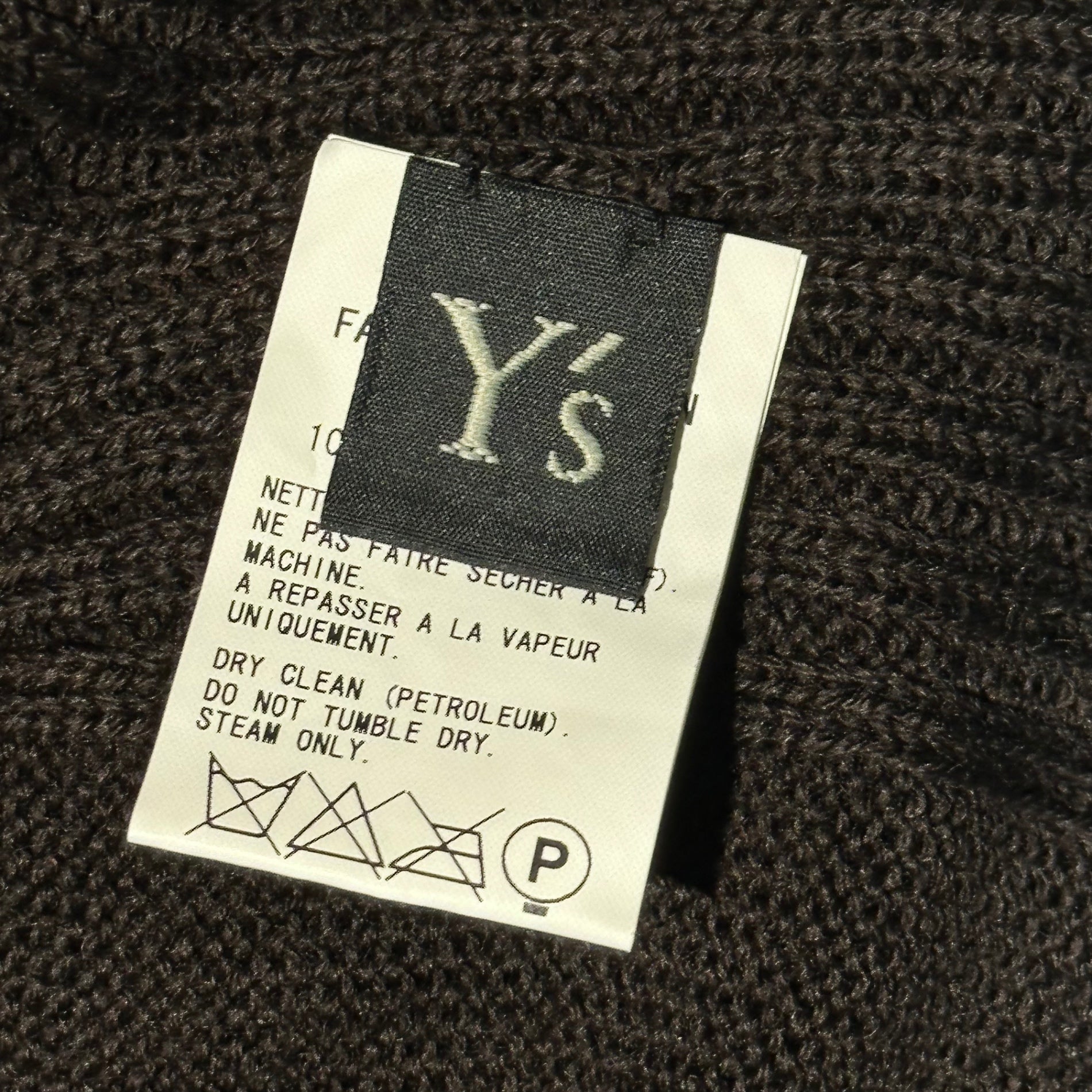 Y's(ワイズ) Off-turtleneck sleeveless knit dress オフタートルネック ノースリーブ ニット ワンピース YB-L07-191 FREE ダークブラウン