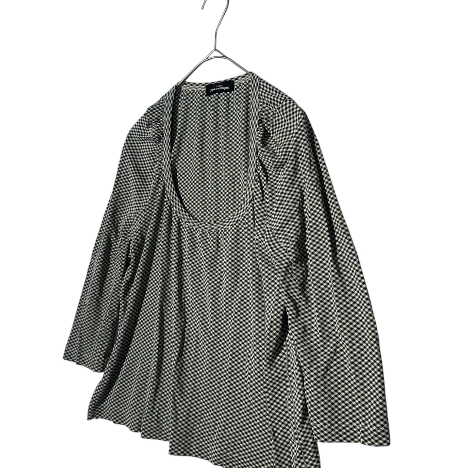 tricot COMME des GARCONS(トリココムデギャルソン) 90's Micro Check Cut and Sewn 90年代 マイクロ チェック カットソー TT-100410 FREE ホワイト×ブラック AD1993