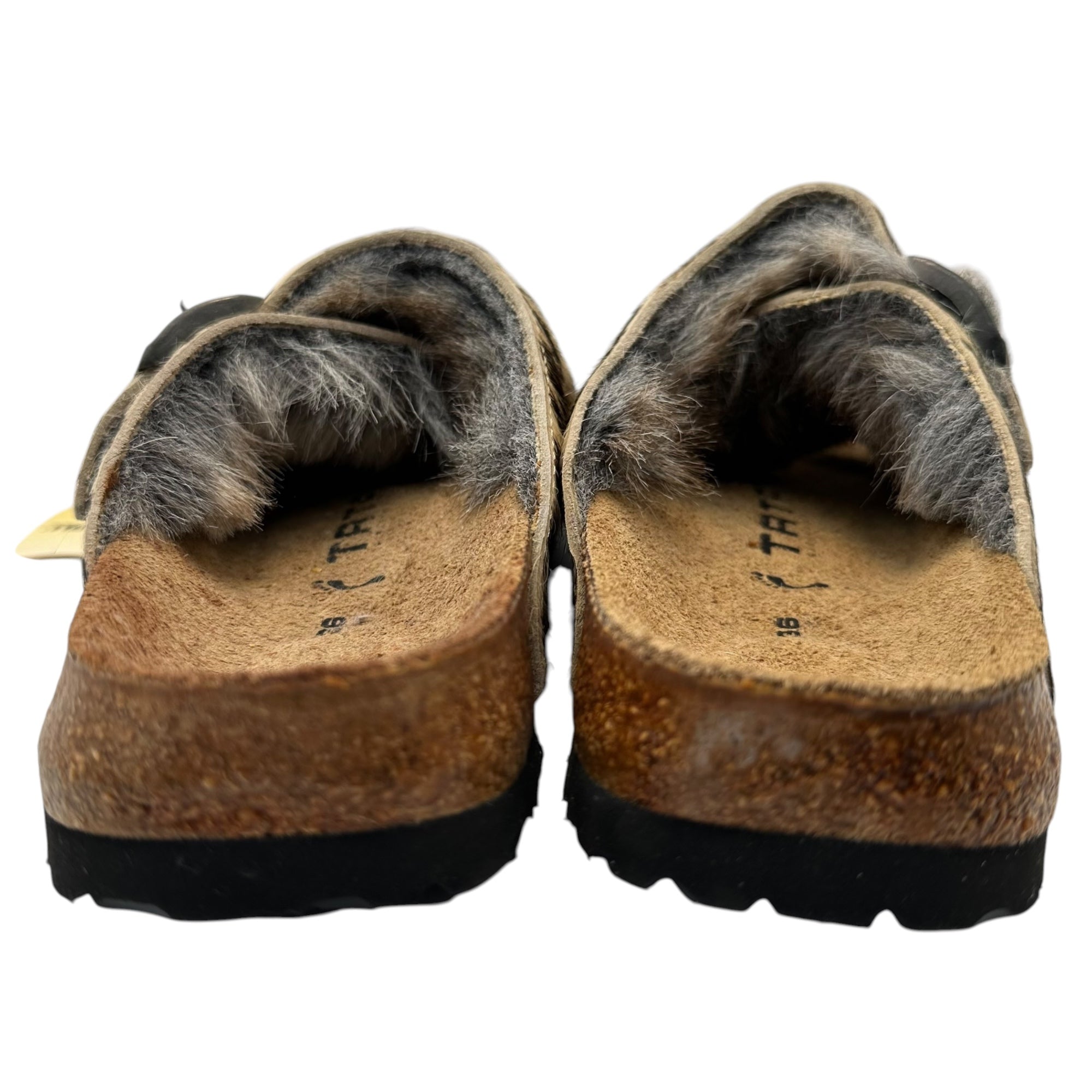 TATAMI(タタミ) Zebra Harako Leather Cork Sandals ゼブラ ハラコ レザー ファー コルク サンダル 36(23cm程度) ブラック×ホワイト BIRKENSTOCK ビルケンシュトック