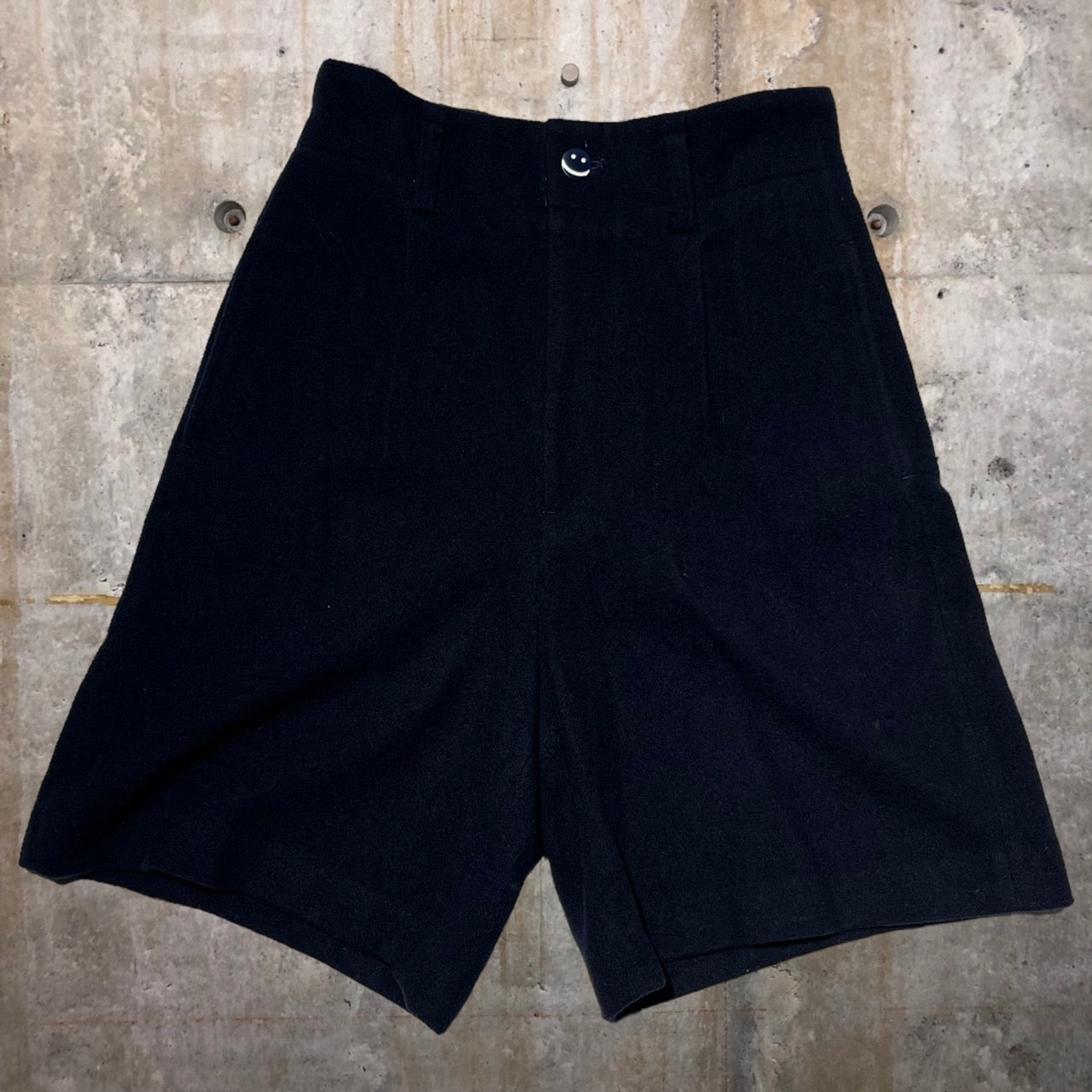 i.s. ISSEY MIYAKE(アイエス イッセイミヤケ) 90's hooded wool half pants set up/フーデットウールハーフパンツセットアップ IS14-FF014 M ネイビー