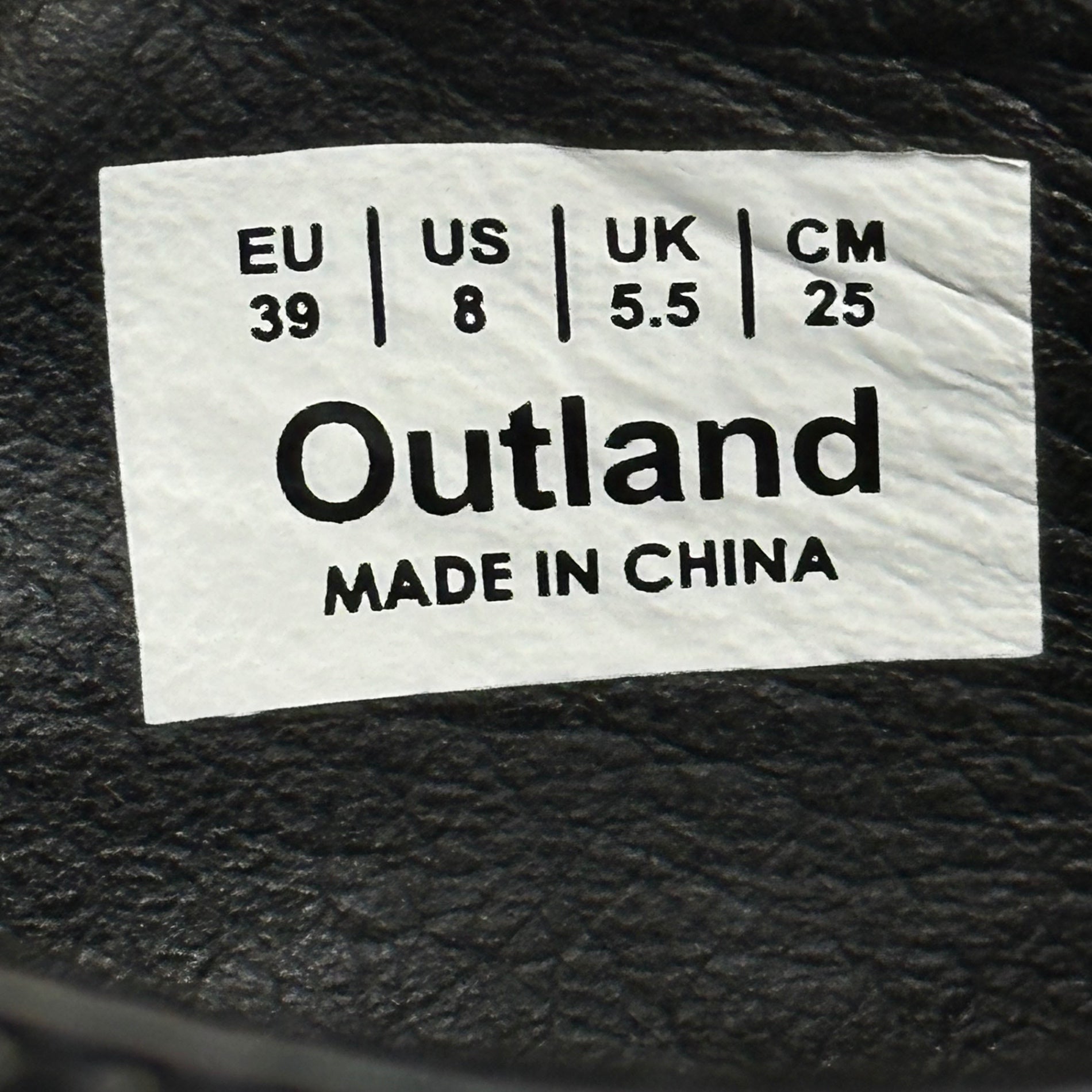 OUTLAND(アウトランド) LIVER SHOES リバー シューズ 25cm ブラック