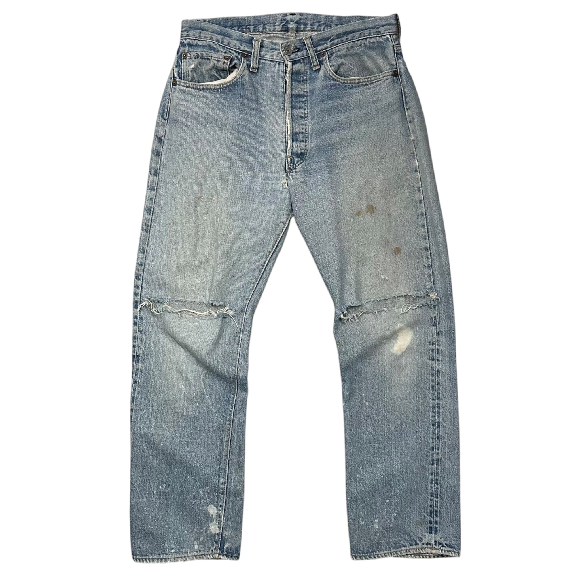 Levi's(リーバイス) 1973~1976's 501 Early 66 Model Vintage Denim Pants 66前期 ヴィンテージ デニム パンツ 実寸約W32 ライトインディゴ 70's 70年代 赤耳 ボタン裏6 66シングル