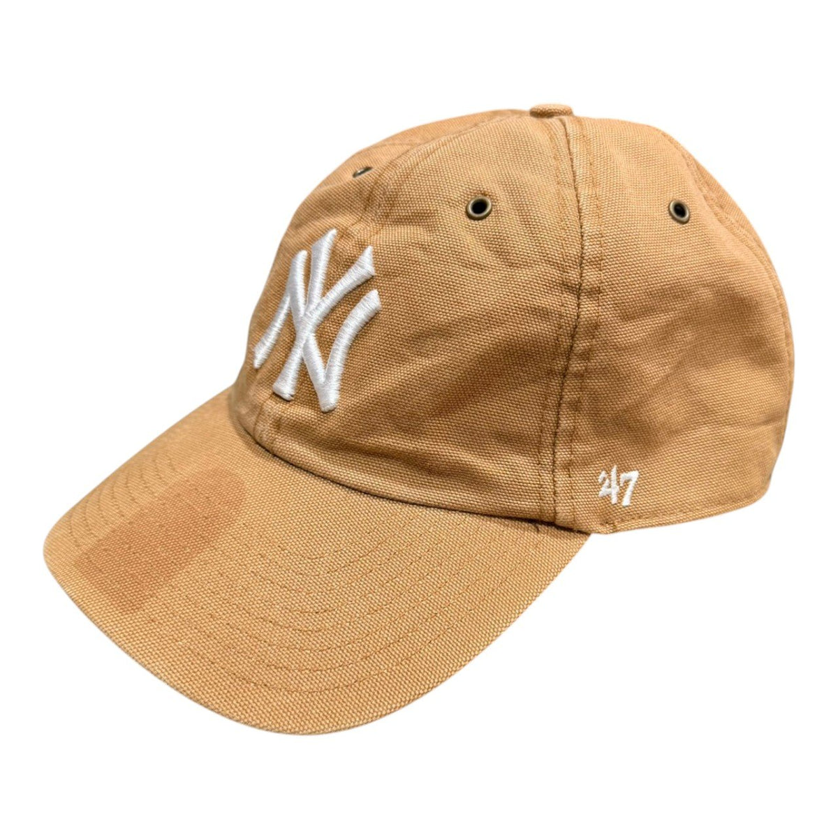 47brand × Carhartt(フォーティーセブンブランド × カーハート) 2025SS New York Yankees CAPTAIN RL Cap ヤンキース キャプテン キャップ ブラウン×ホワイト