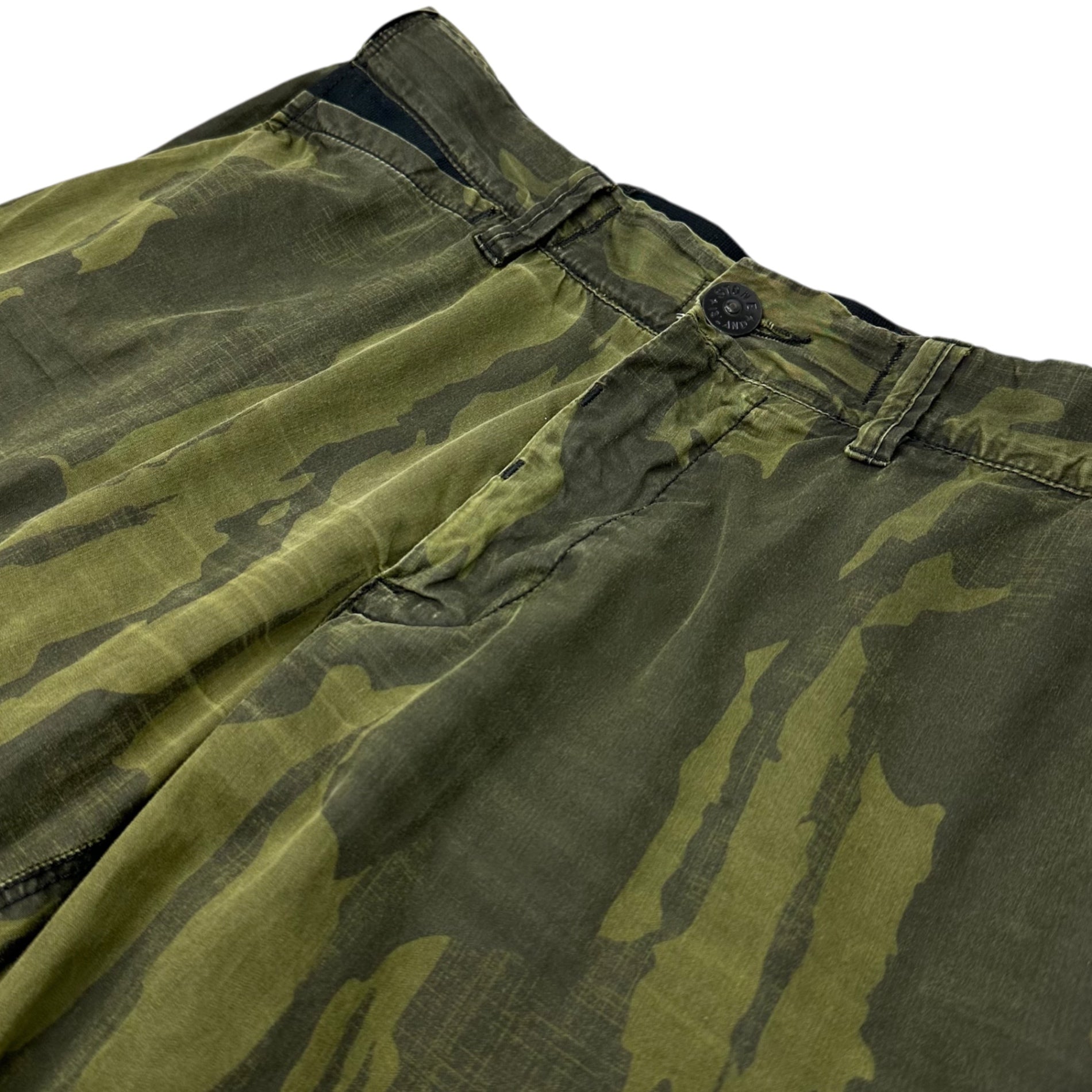 STONE ISLAND(ストーンアイランド) 15SS Chamois Cotton Pants カモフラ コットン パンツ 621531034 W29 オリーブ 迷彩