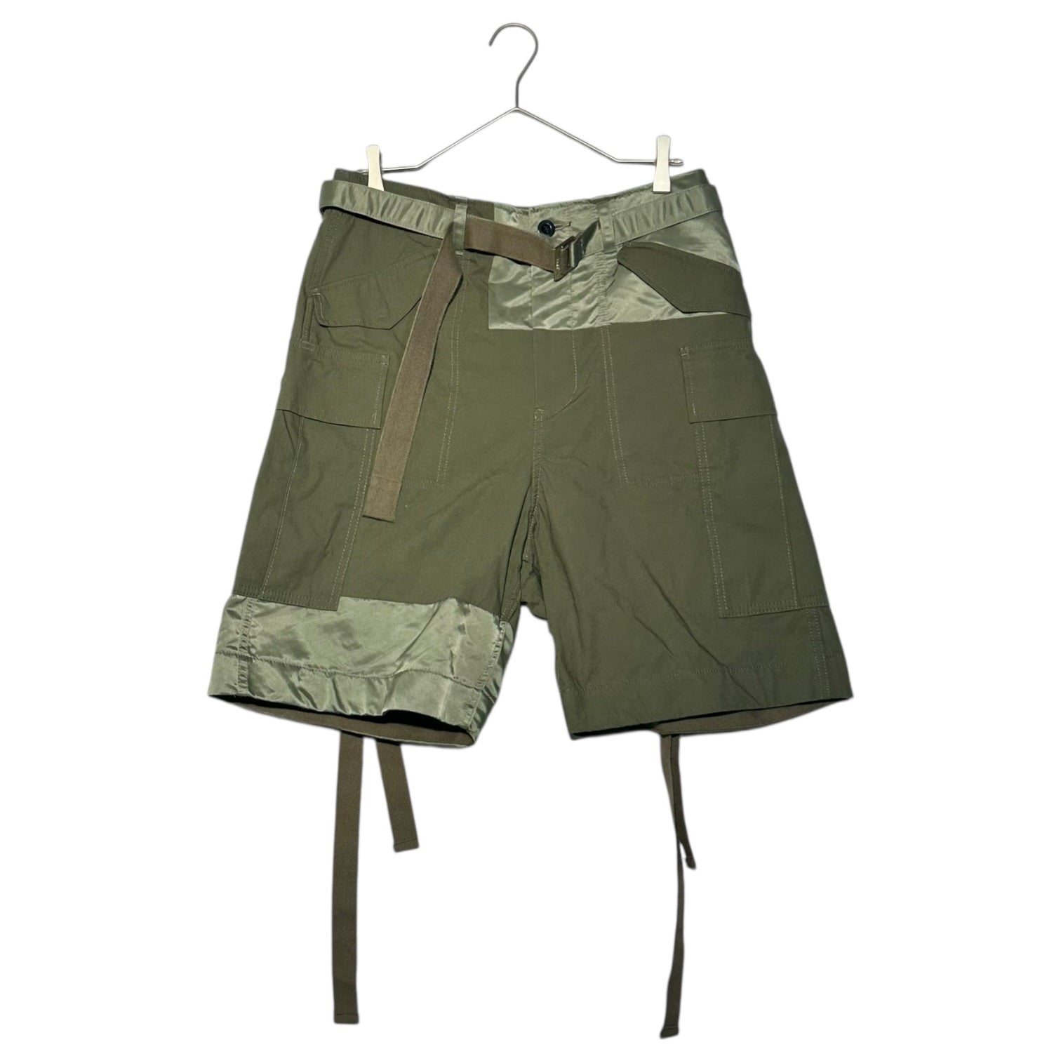 sacai(サカイ) 21SS Cotton Nylon Oxford Short コットン ナイロン オックスフォード ショーツ ハーフパンツ 21-02506M 1(S程度) カーキ