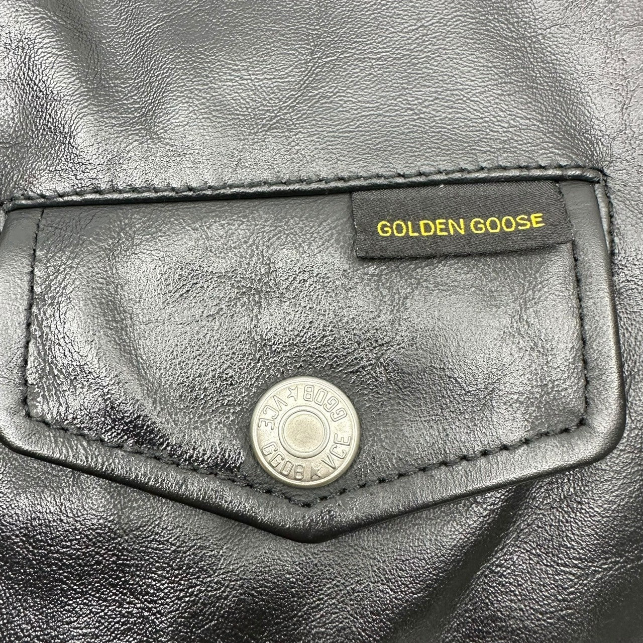 GOLDEN GOOSE(ゴールデングース) Custom Badge Double Riders Jacket カスタム ワッペン ダブル ライダース ジャケット 964364 S ブラック