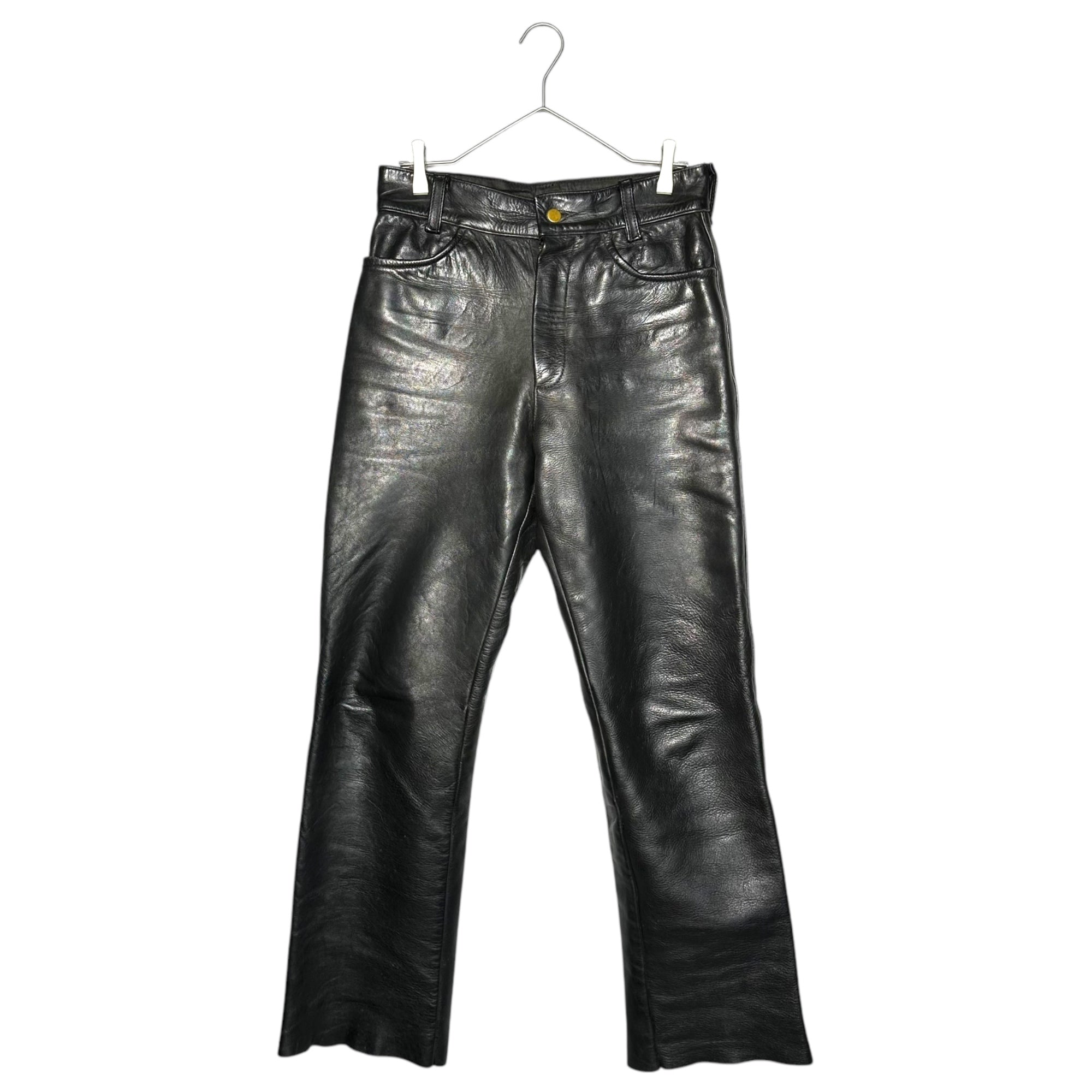 VANSON(バンソン) 80's ~ 90's USA made Leather Pants USA製 レザー パンツ W31 ブラック 80年代~90年代 TALONジップ ヴィンテージ