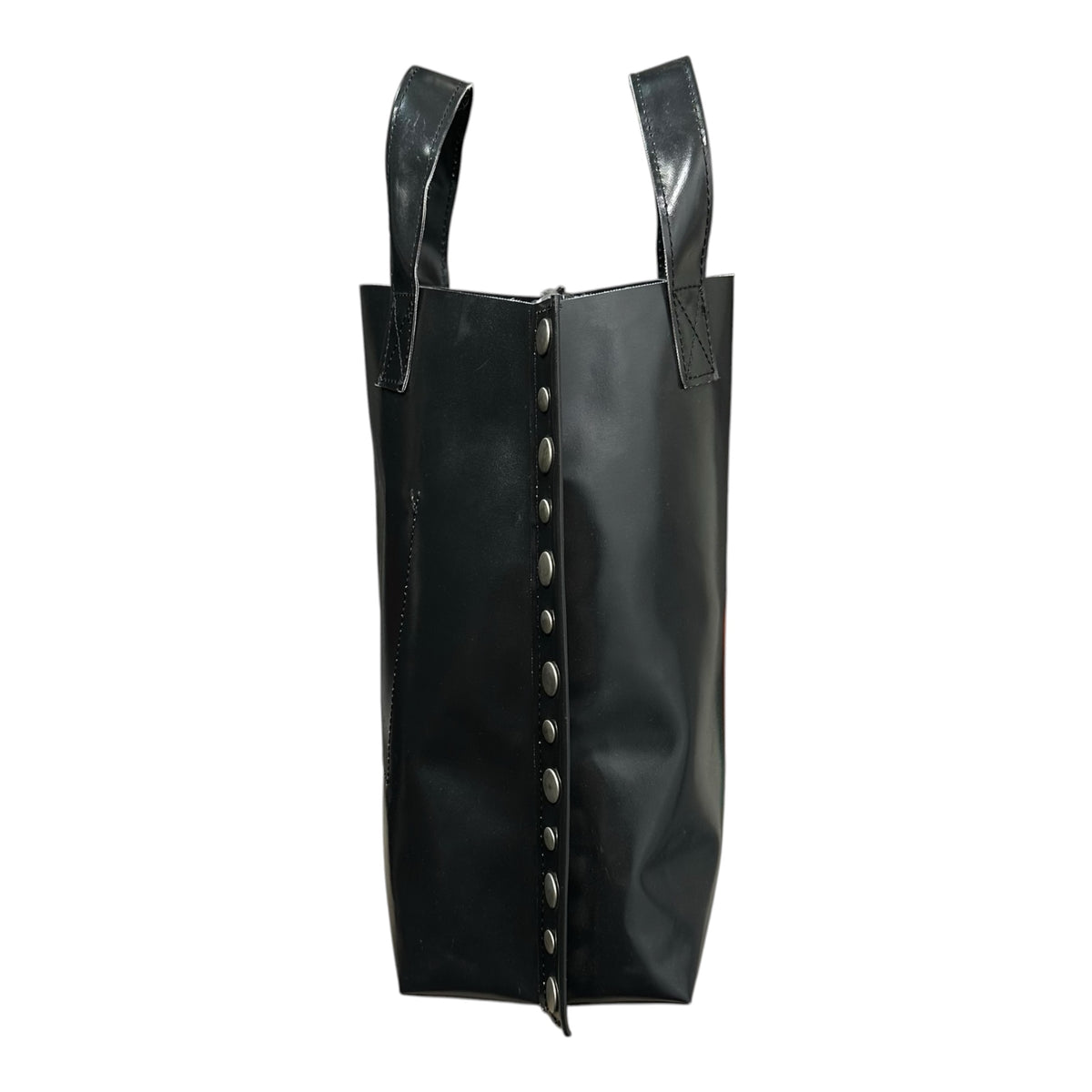 tricot COMME des GARCONS(トリココムデギャルソン) Side-Studded Vinyl Hand Tote Bag サイド スタッズ ビニール ハンド トート バッグ ブラック×シルバー
