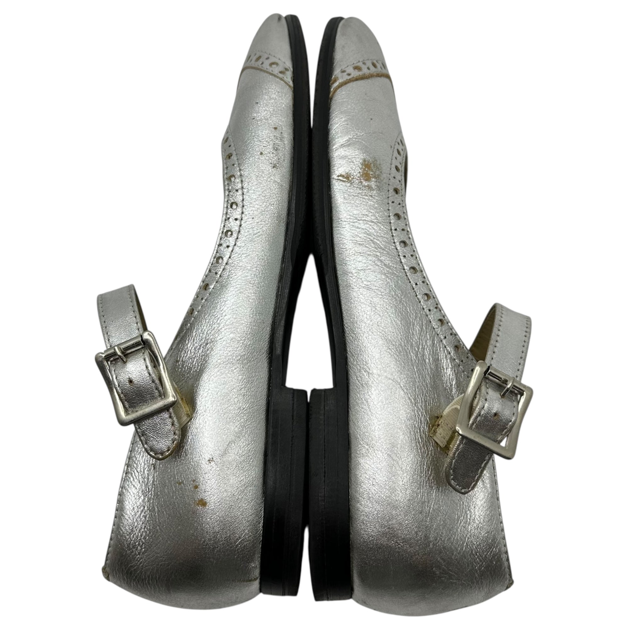 tricot COMME des GARCONS(トリココムデギャルソン) Wing Tip Leather Mary Jane ウィング チップ レザー メリージェーン 24.5cm シルバー