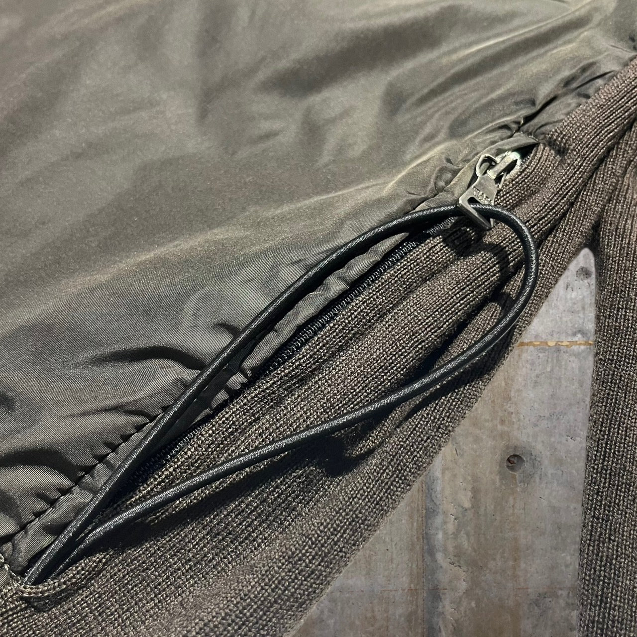 PRADA SPORT(プラダスポーツ) ニット切替ナイロンジャケット 50(XLサイズ程度) ブラウン