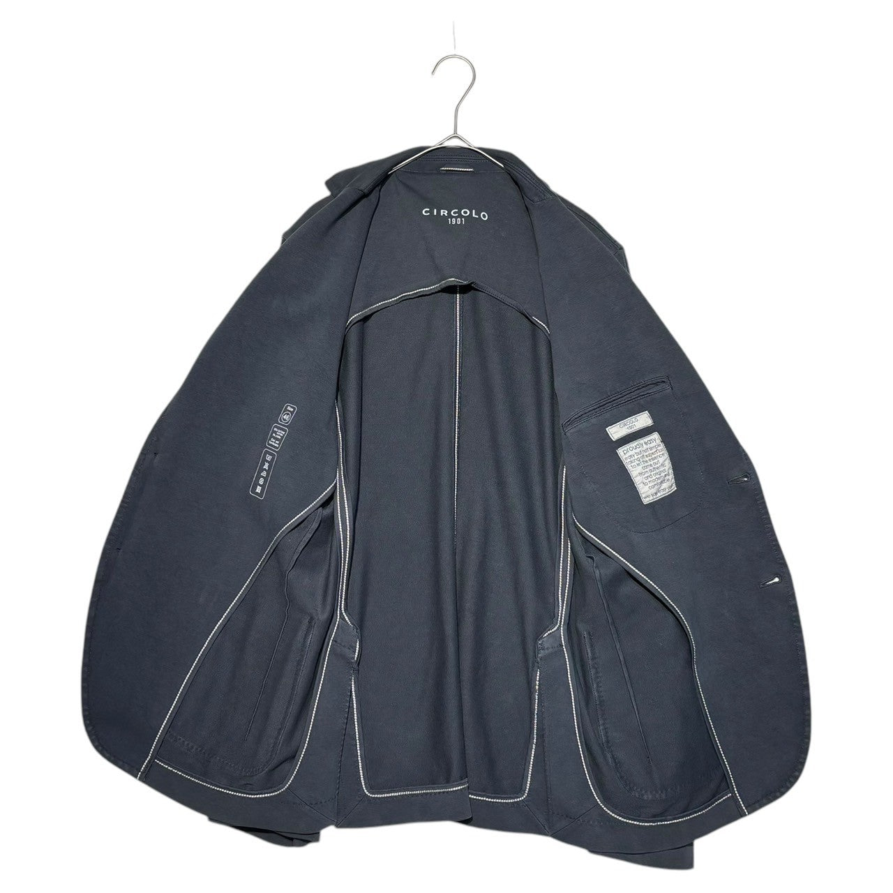 CIRCOLO1901(チルコロ1901) Sweatshirt Casual Jacket スウェット カジュアル ジャケット 46(S~M程度) ネイビー