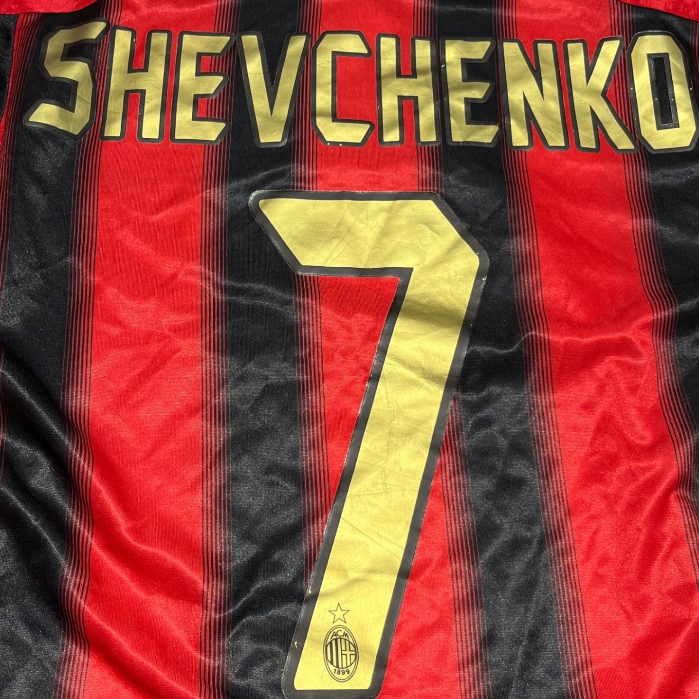 adidas(アディダス) AC MILAN REPLICA SHIRT ACミラン レプリカ シャツ シェフチェンコ S レッド ゲーム Tシャツ